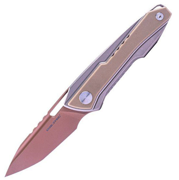 Real Steel Bullet S35VN Titanium Folding Knife 5221C - EDC Pocket Knife for Outdoor Camping, Hiking & Survival Gear