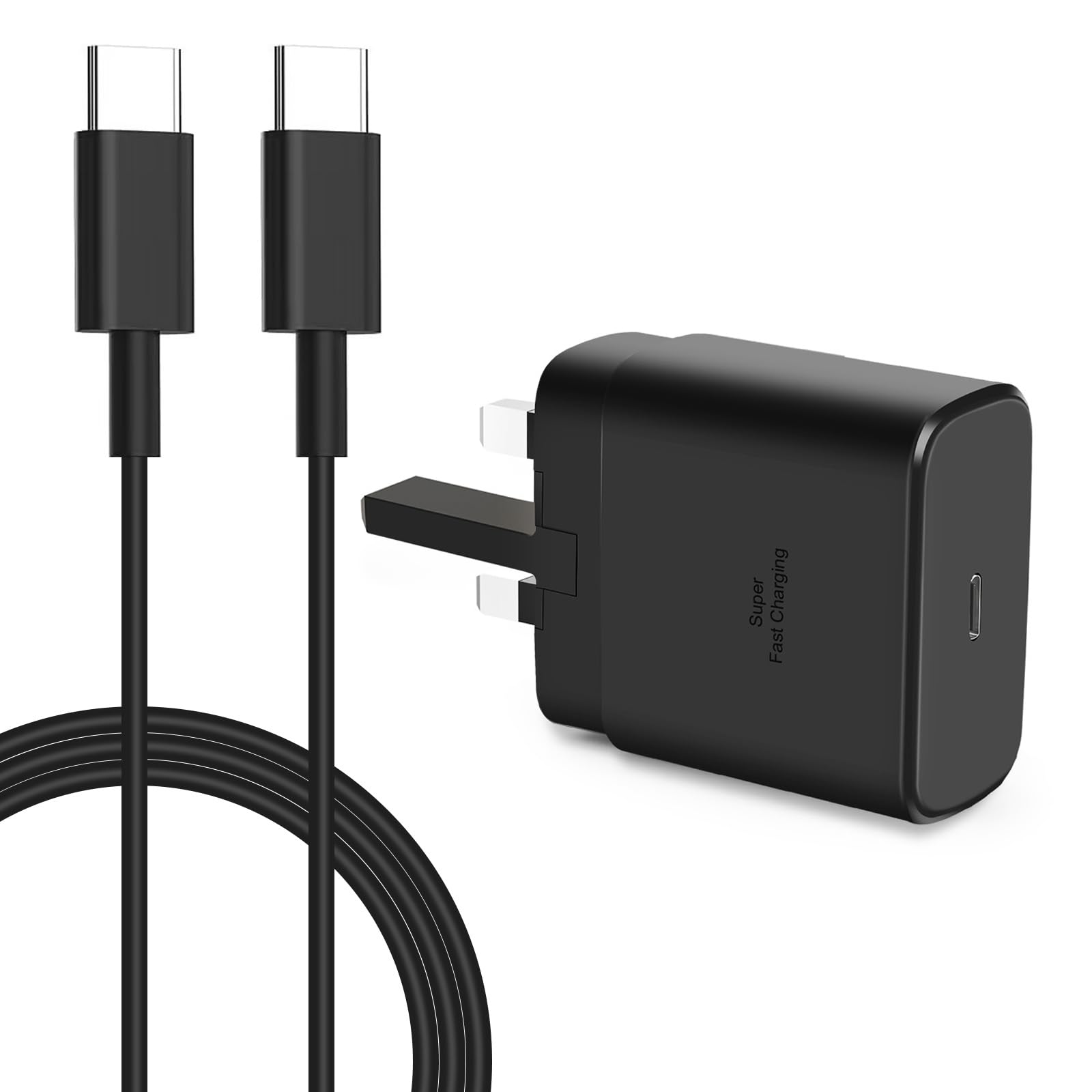 45W Super Fast USB C Charger for Samsung Galaxy S25 Ultra/S25+/S25/S24 Ultra/S24+/S24/S23/S22/S21, A56/A55/A54/A36/A26/A16, Z Fold 6/Flip 6, Tab S10/S9 - Includes 6.6ft 5A Type-C Cable - Perfect for Home, Office & Travel Charging