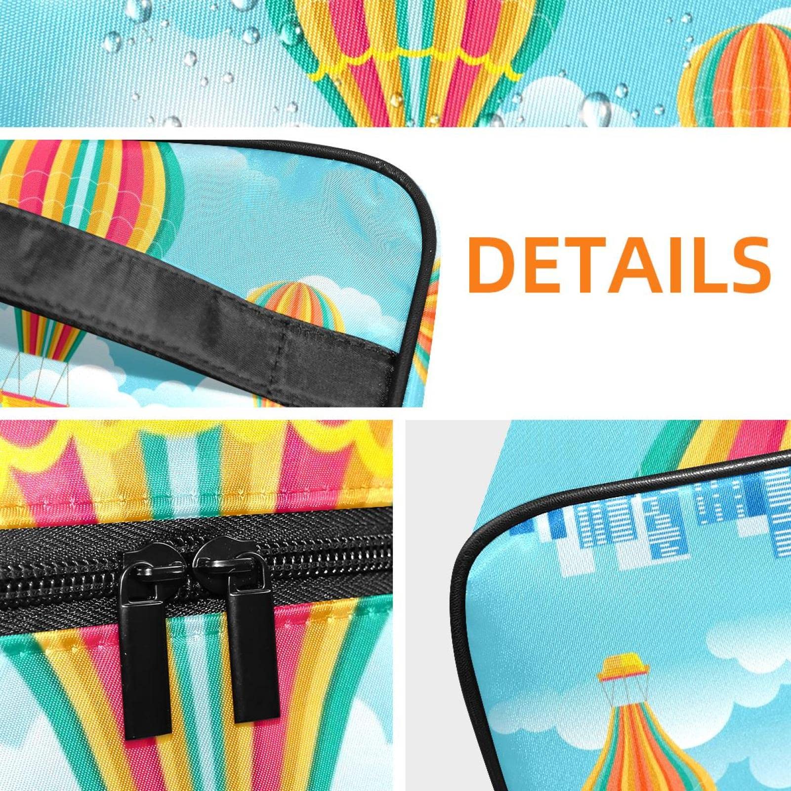 Hot Air Balloon Makeup Bag - Portable Travel Cosmetic Pouch for Women | Waterproof & Durable | Perfect for Travel, Gym, and Daily Use