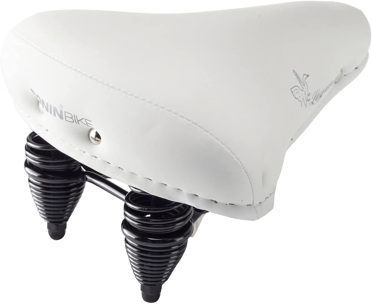 Selle Laguna Double Spring Equestrian Saddle 100 White - Perfect for Dressage & Show Jumping Riders
