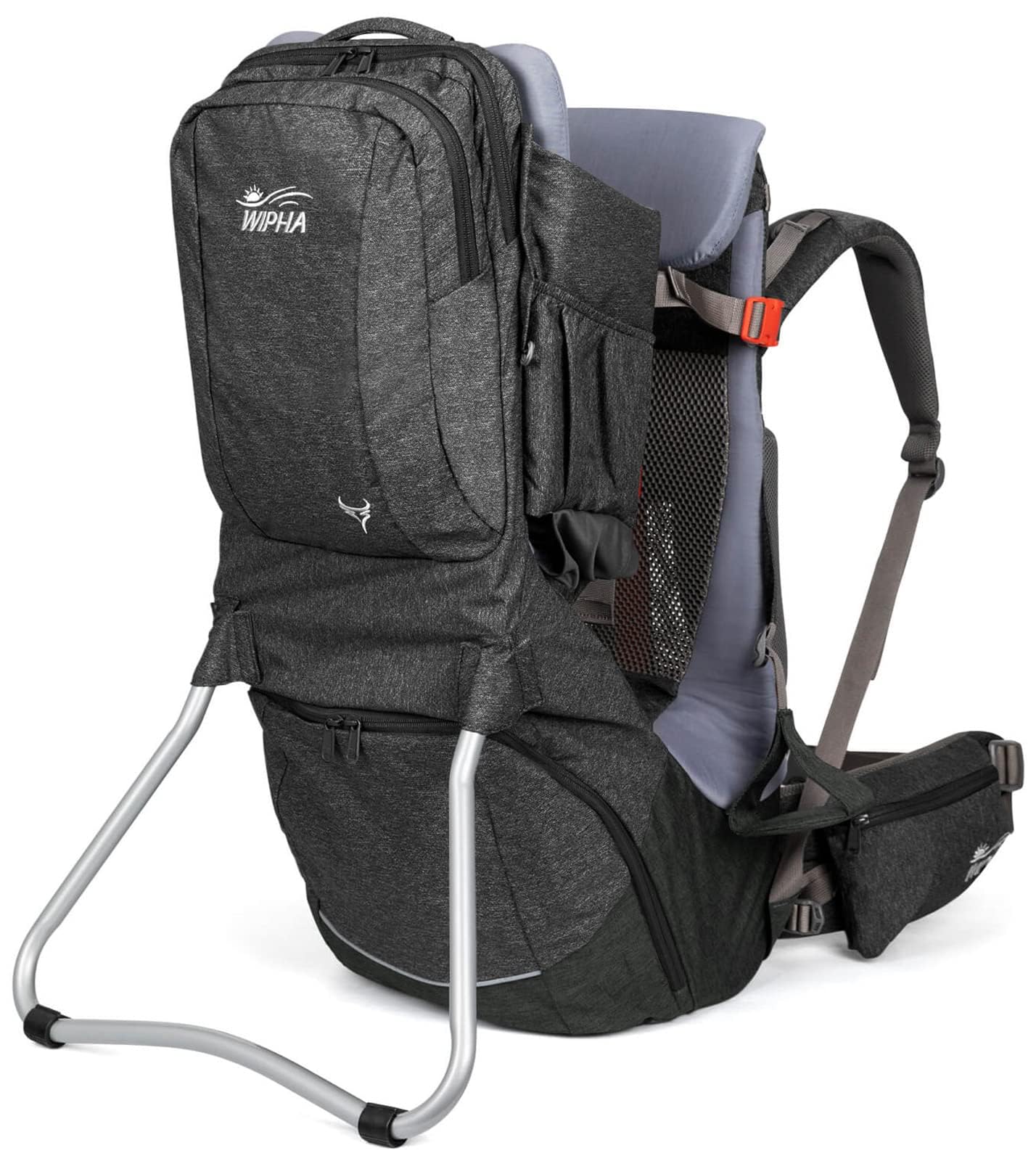 **Upgraded WIPHA Baby Backpack Carrier – Ergonomic Hiking Carrier with Safety Seat, Lightweight & Large Capacity for Toddlers (Black) – Perfect for Outdoor Adventures, Travel & Daily Use**