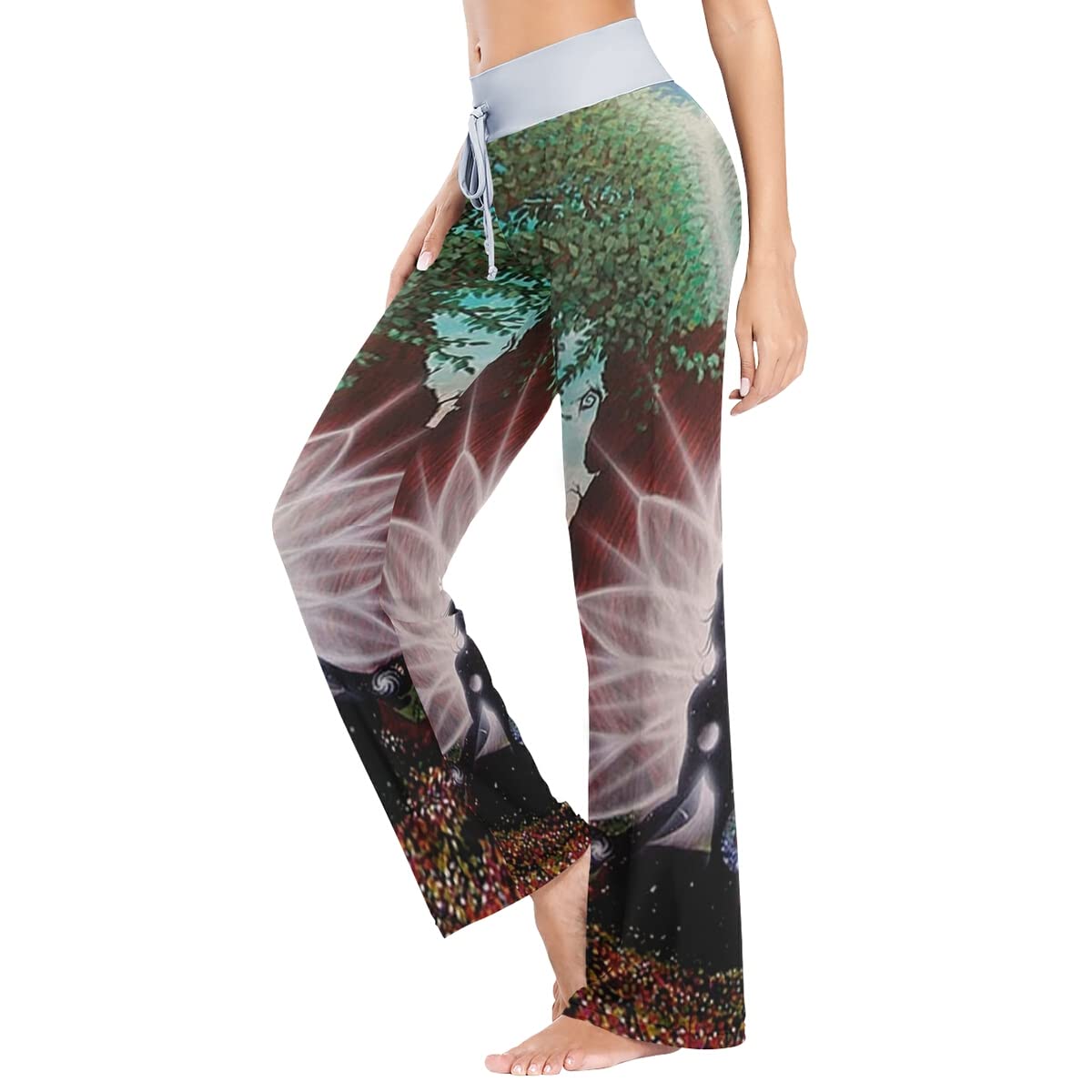 Women's Loose Casual Comfy Pajama Pants with Drawstring - Wide Leg Palazzo Lounge Pants for Sleep, Yoga & Home Relaxation