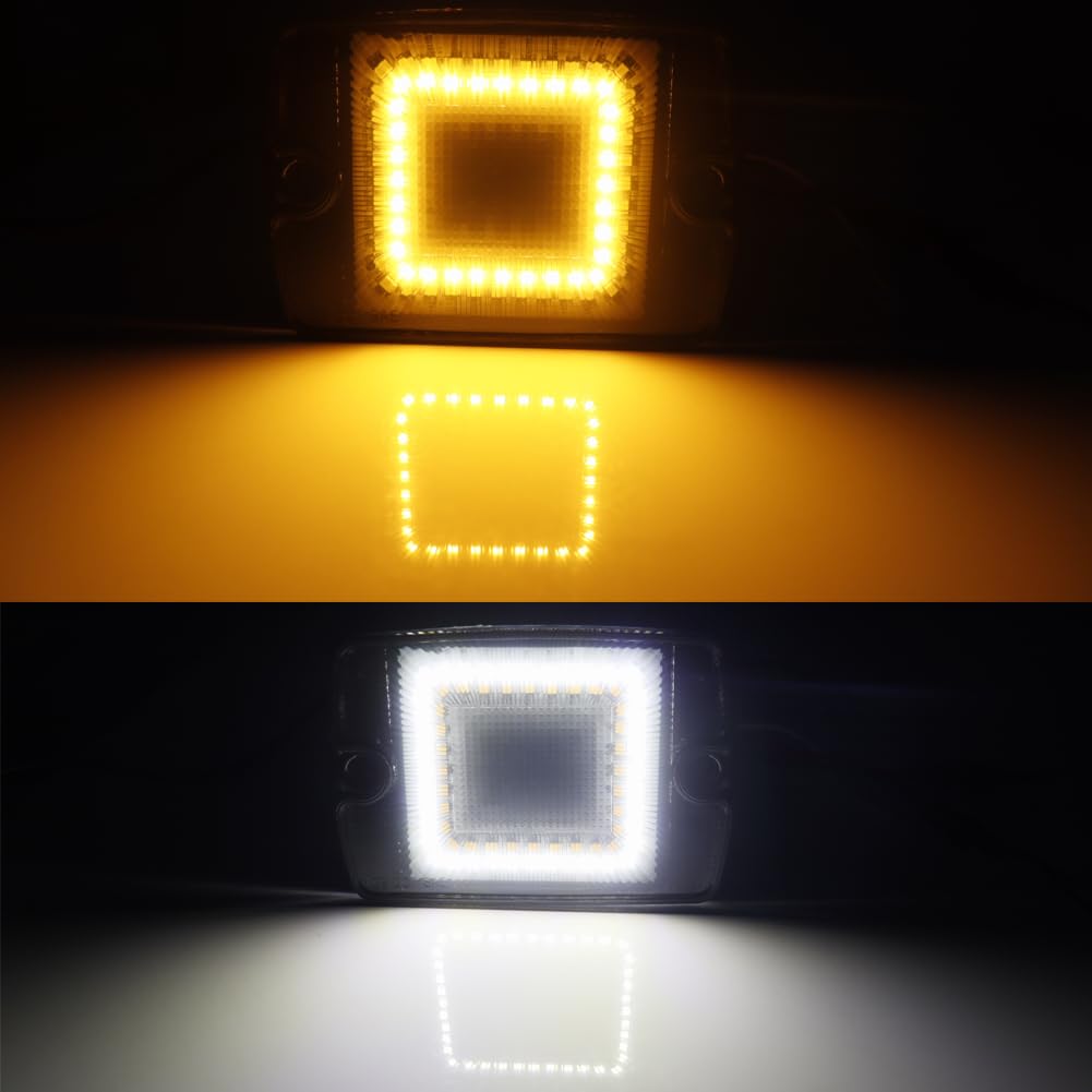 Smoked Lens Turn Signal & Side Marker Lights Kit (4pcs) for 1987-1995 Jeep Wrangler YJ - Compatible with Part Numbers 56001378 & CH2520111 - Perfect for Off-Roading, Restoration & Customization Projects