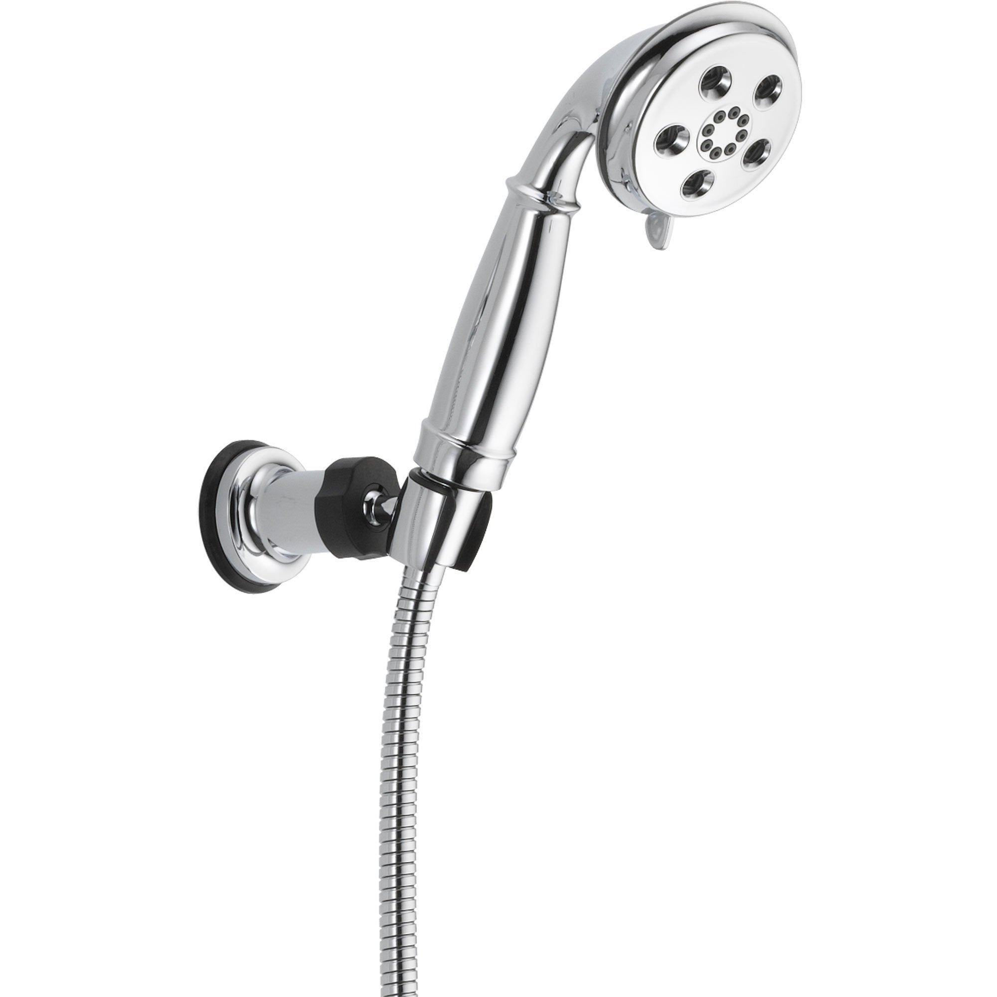 Delta 3 Spray Modern Chrome Handheld Shower Head with Wall Bracket & Hose 60