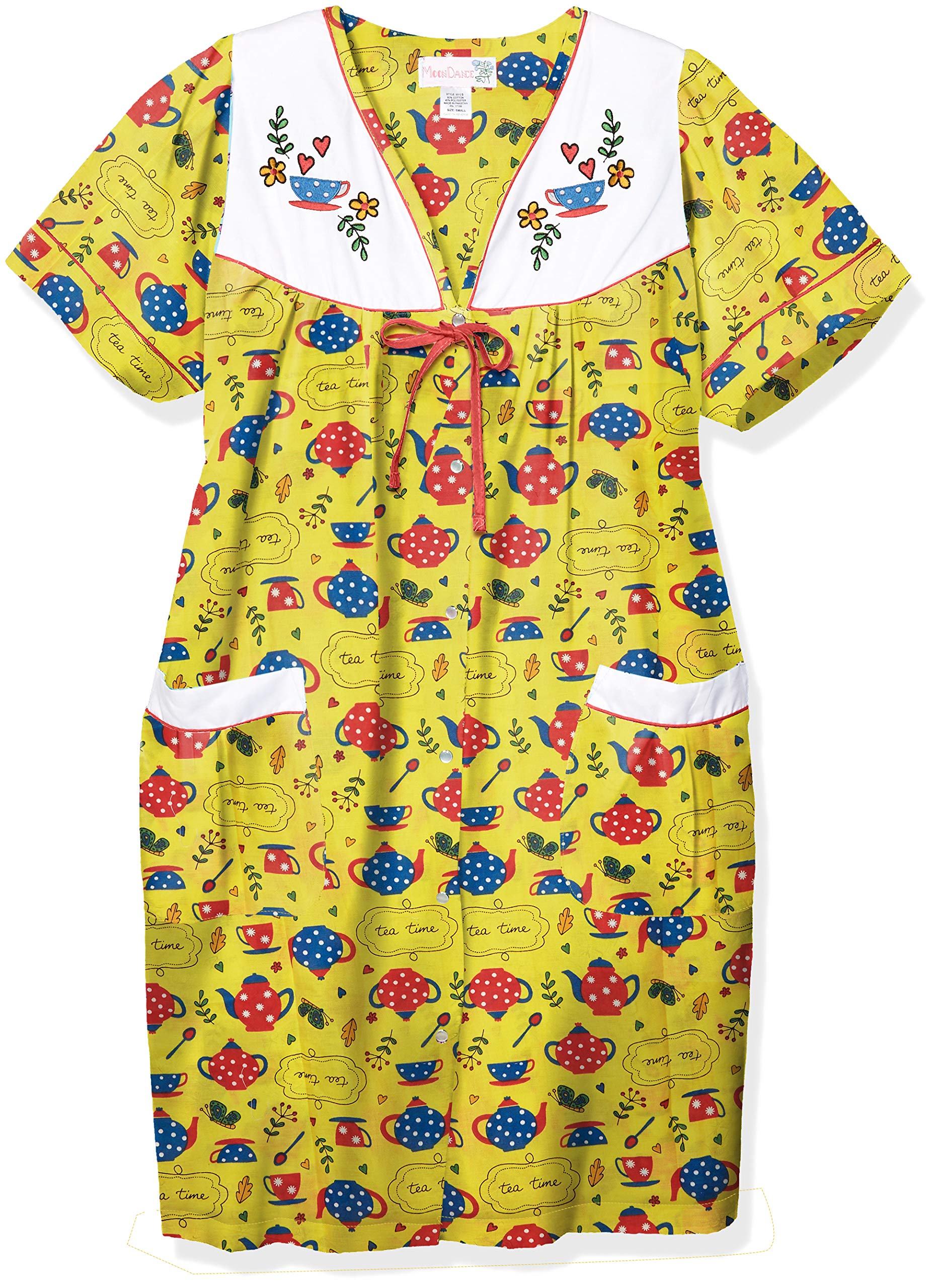 Moon Dance Women's 93123a Floral Print Summer Dress - Elegant A-Line Sundress for Beach, Vacation & Casual Outings