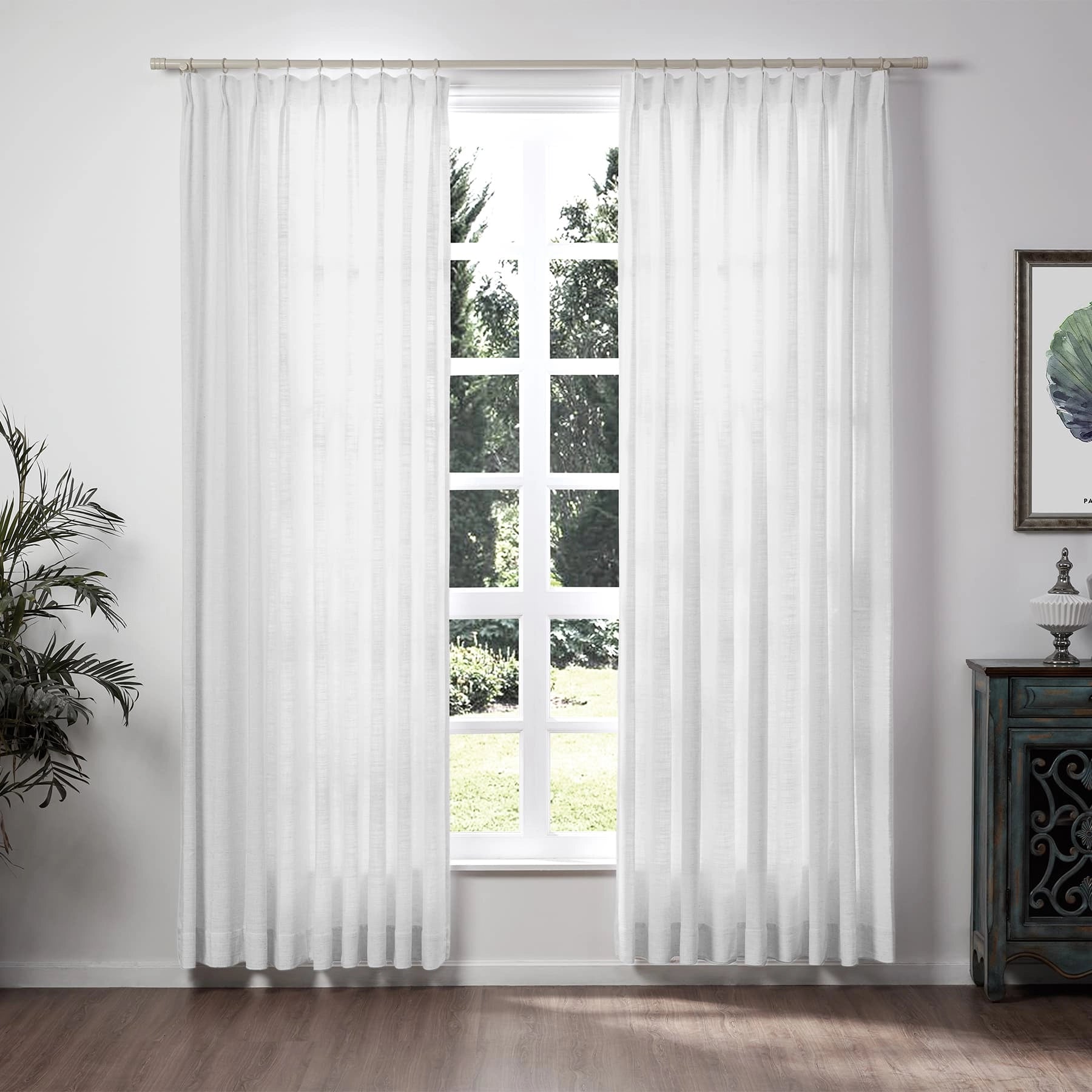 Liz Loft Extra Long Pleated Curtains - 84 Inch Length Blackout Drapes for Living Room & Bedroom | Thermal Insulated Window Treatments for Home Decor