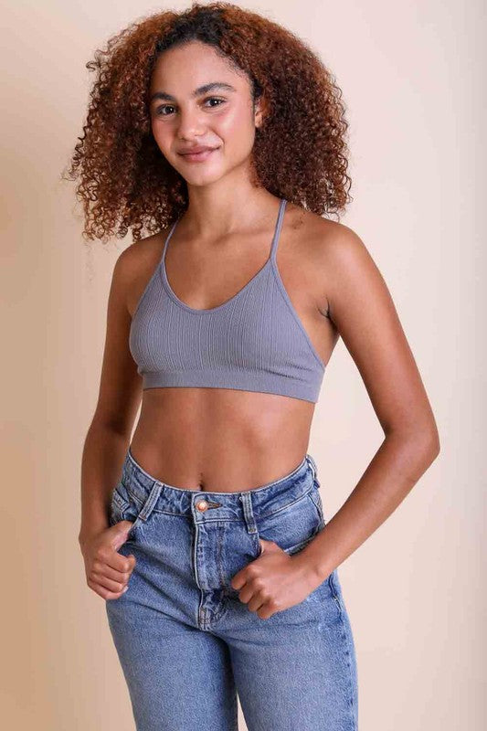 Breathable Tattoo Mesh Racerback Bralette - Seamless Comfort for Yoga, Workouts & Everyday Wear