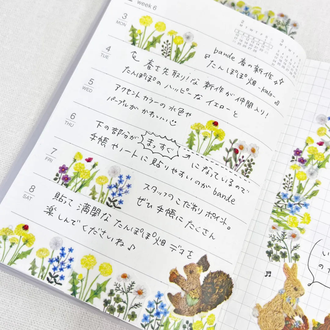 Dandelion Field Sticker Roll - Waterproof Vinyl Decals for Scrapbooking, Journals, Laptops, DIY Crafts - Perfect for Home Decor, Gift Wrapping & Planner Stickers