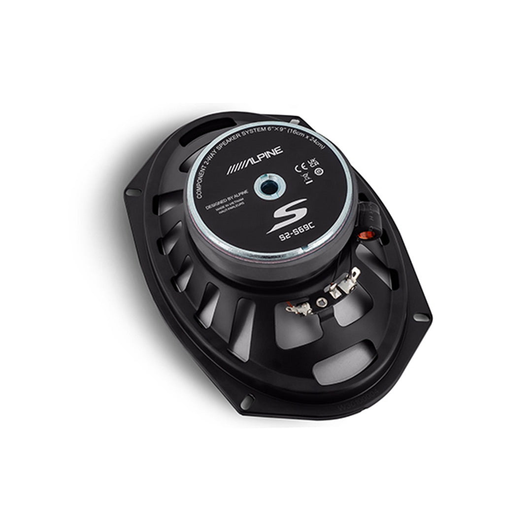 Alpine S2 S69C 6x9 2-Way High Resolution Component Car Speakers - 260W Peak Power - Perfect for Car Audio Upgrades & Enhanced Sound Quality