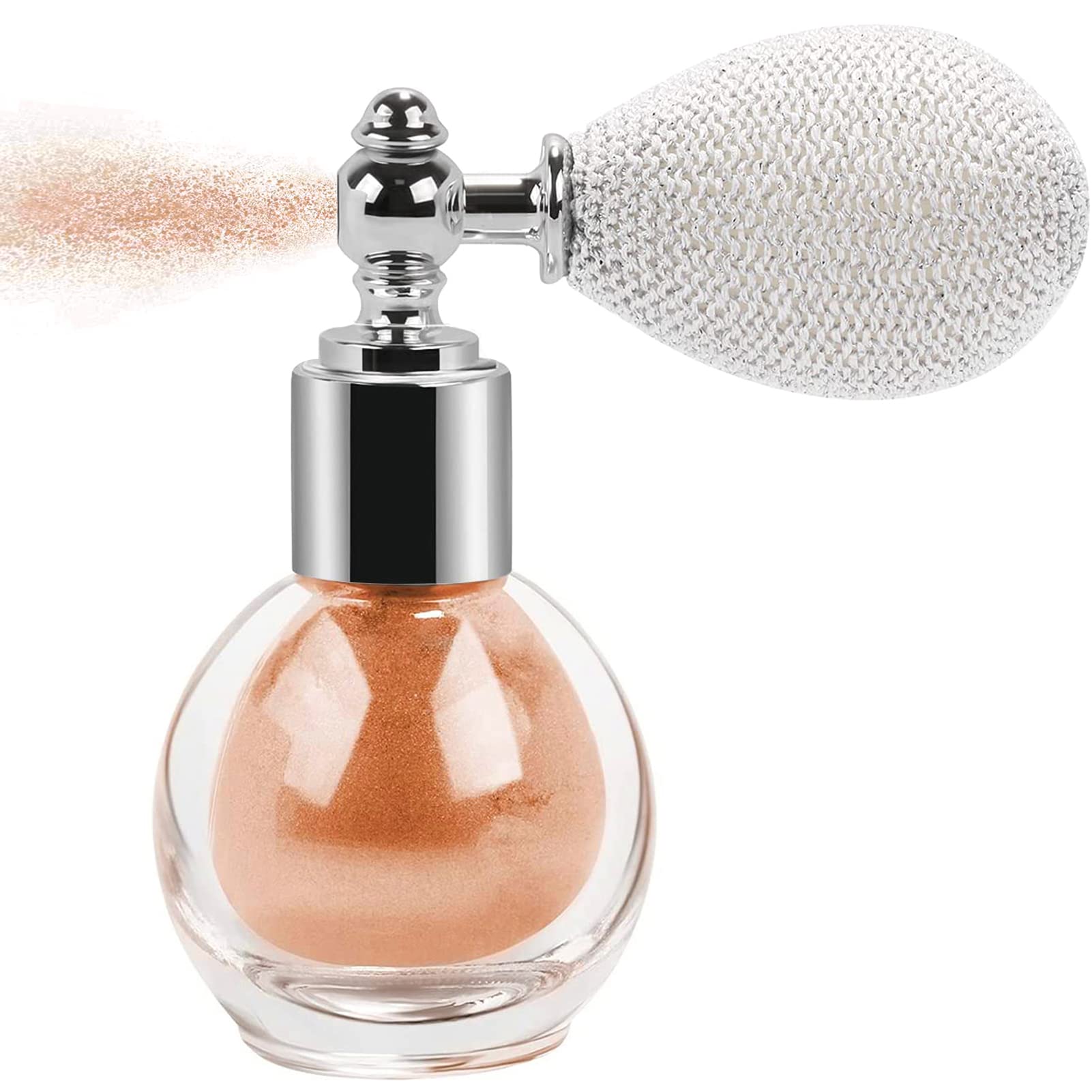 Shimmering Spray Powder - Glitter Dust for Face, Body, Hair & Nails | Bronze Sparkle Makeup with Contour & Eyeshadow Effects | Perfect for Parties, Cosplay & Festival Glam Looks