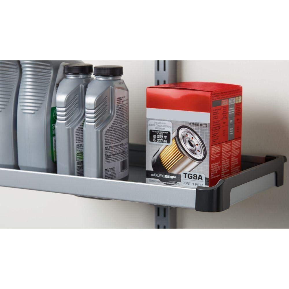 Rubbermaid FastTrack Rail Heavy Duty Large Shelf Organizer System - 50 lb Capacity for Garage, Laundry Room & Pantry Storage - Perfect for Cleaning Supplies, Garden Tools & Household Organization