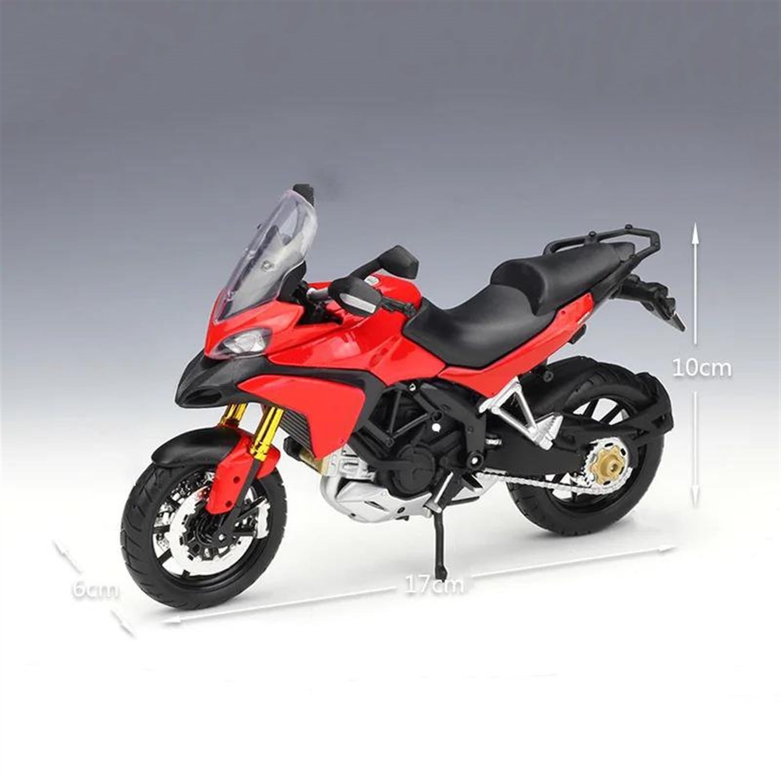 1:12 Scale Ducati Multistrada 1200 S Motorcycle Metal Diecast Model - Highly Detailed Collectible Replica for Motorcycle Enthusiasts - Perfect for Display, Gifts, and Home/Office Decor