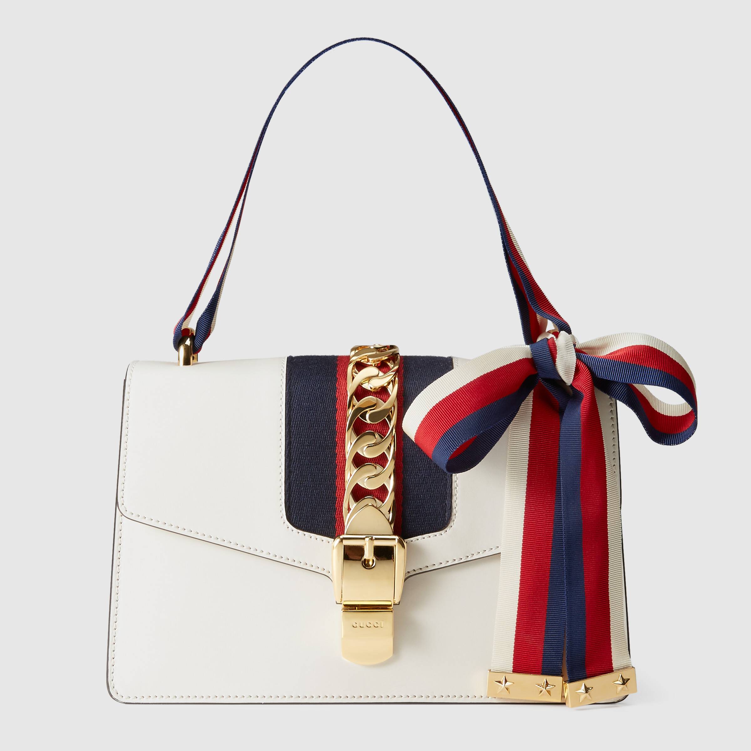 Gucci Sylvie Small Shoulder Bag in Off White | Luxury Leather Crossbody Purse for Women | Perfect for Date Night & Office Wear