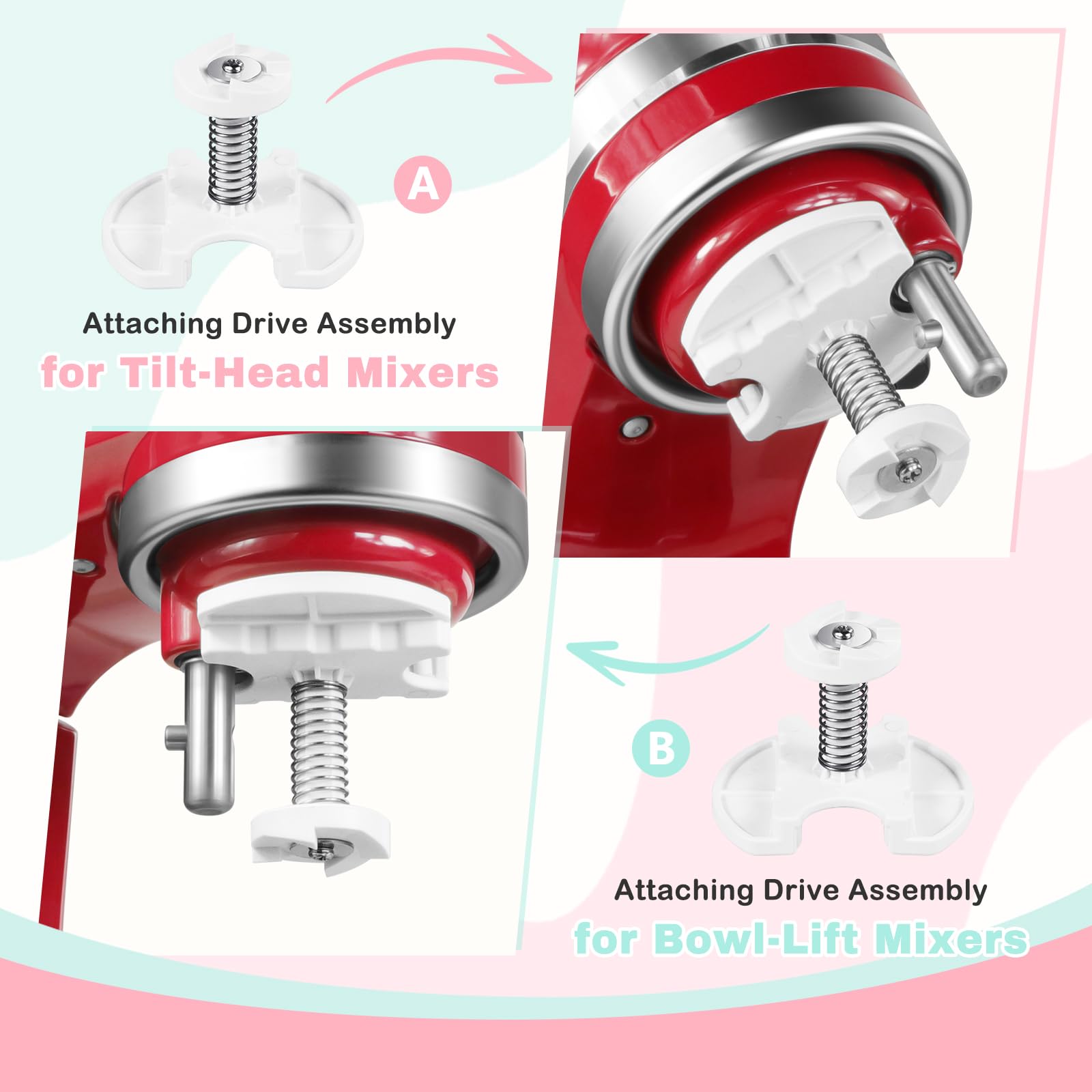 **GLINK 2-Quart Ice Cream Maker Attachment for KitchenAid Stand Mixer – Compatible with 4.5-6Qt Mixers – Make Frozen Yogurt, Ice Cream, Sorbet & Gelato at Home – Perfect for Parties, Desserts & Family Treats**