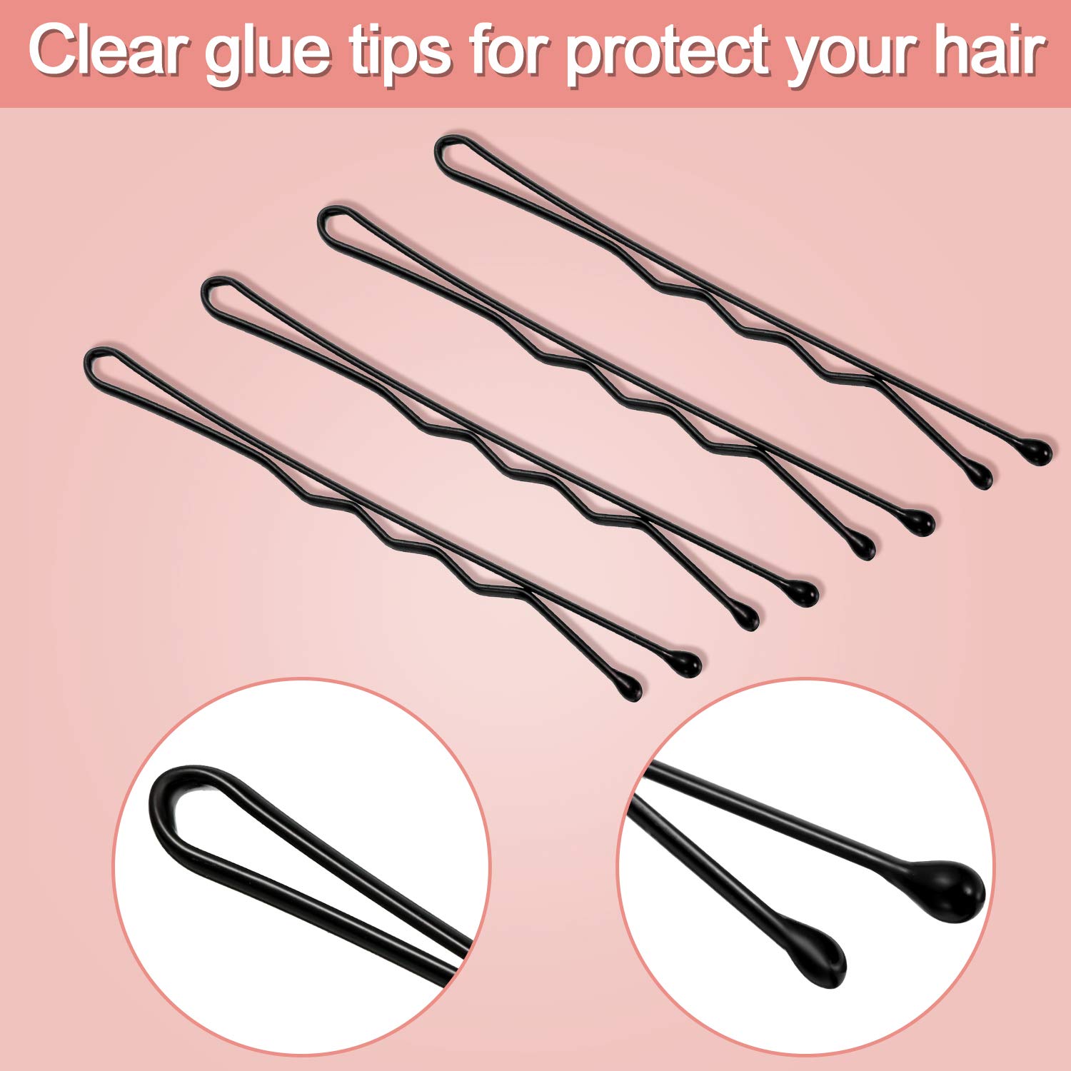 Hicarer 200-Piece U-Shaped Bobby Pins & Hair Clips Set - Black & Brown Metal Hairpins in Multiple Sizes with Clear Storage Box for Women, Girls - Perfect for Updos, Braids, Curly Hair & Everyday Styling