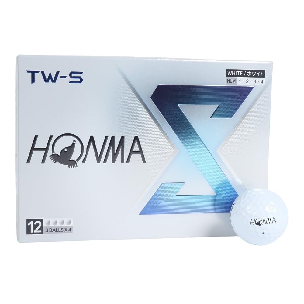 Honma TW-X & TW-S Golf Balls 2024 Model - Premium 3-Piece Tour Performance Golf Balls (1 Dozen/12 Balls) - White/Yellow Options for Distance, Spin & Soft Feel - Perfect for Tournament Play & Low Handicap Golfers
