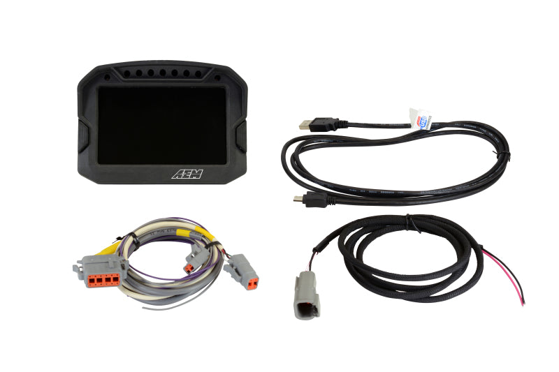 AEM CD-5 Carbon Fiber Digital Dash Display - High-Performance Racing Gauge for Cars, Motorcycles & Off-Road Vehicles - Track Speed, RPM & Engine Data