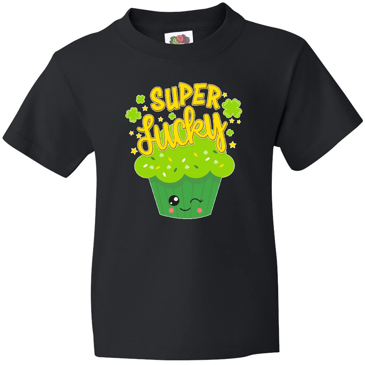 Inktastic Super Lucky Cupcake St. Patrick's Day Youth T-Shirt - Fun Irish-Themed Kids Apparel for School, Parties & Festive Celebrations