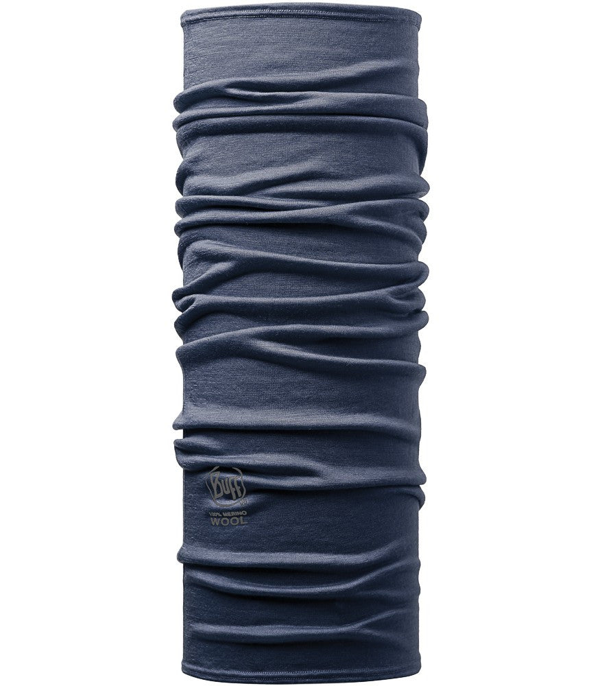 BUFF Merino Lightweight Solid Denim - Soft & Breathable Wool Neck Gaiter for Hiking, Running & Outdoor Activities
