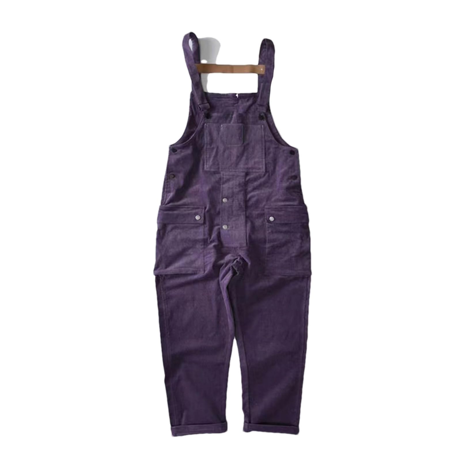 Vintage Men's Denim Overalls - Casual Retro Jumpsuit with Baggy Straight Leg Fit | Durable Workwear for Farming, Gardening & Outdoor Activities