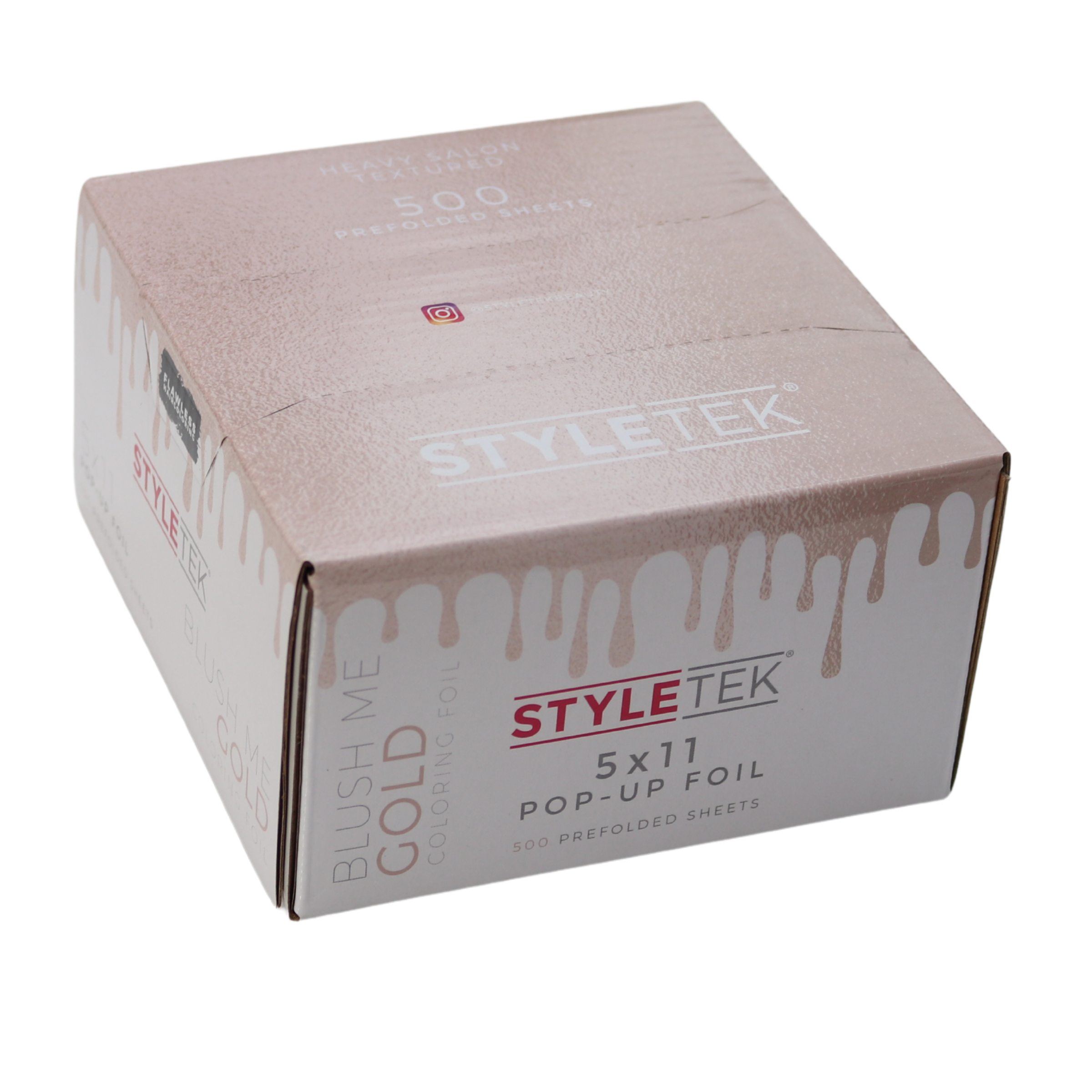 StyleTek 5x11 Inch Pre-Cut Pop Up Foil Sheets - Heavy Texture Gold (500 Count) for Gift Wrapping, Scrapbooking & DIY Crafts