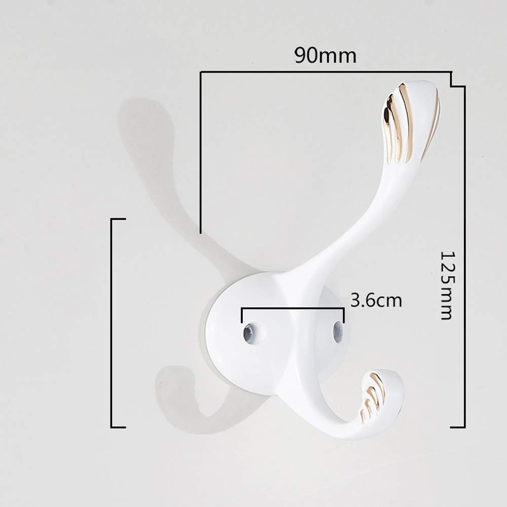 Heavy Duty Wall Hooks 5-Pack - Coat & Towel Hangers for Home & Office