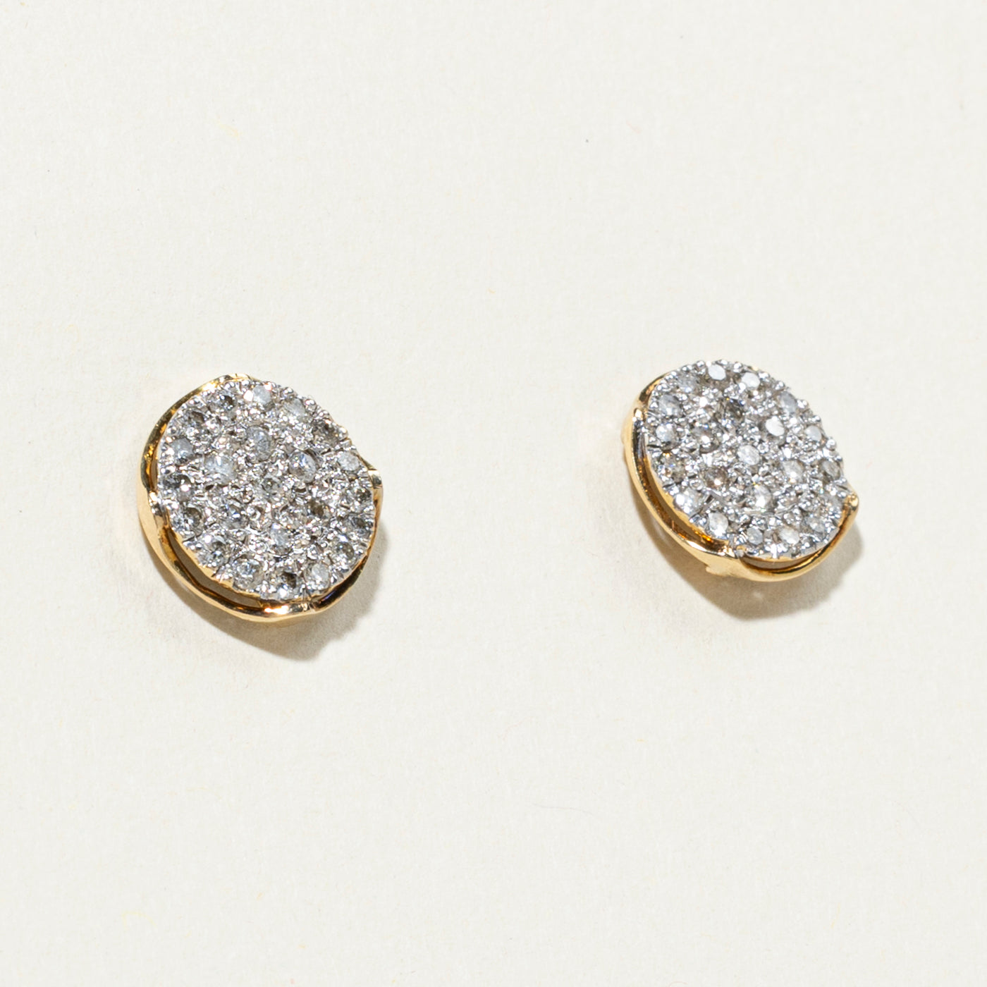 Pave Set Diamond Cluster Stud Earrings 0.85ctw - Elegant White Gold Earrings for Women, Perfect for Weddings, Parties & Everyday Wear