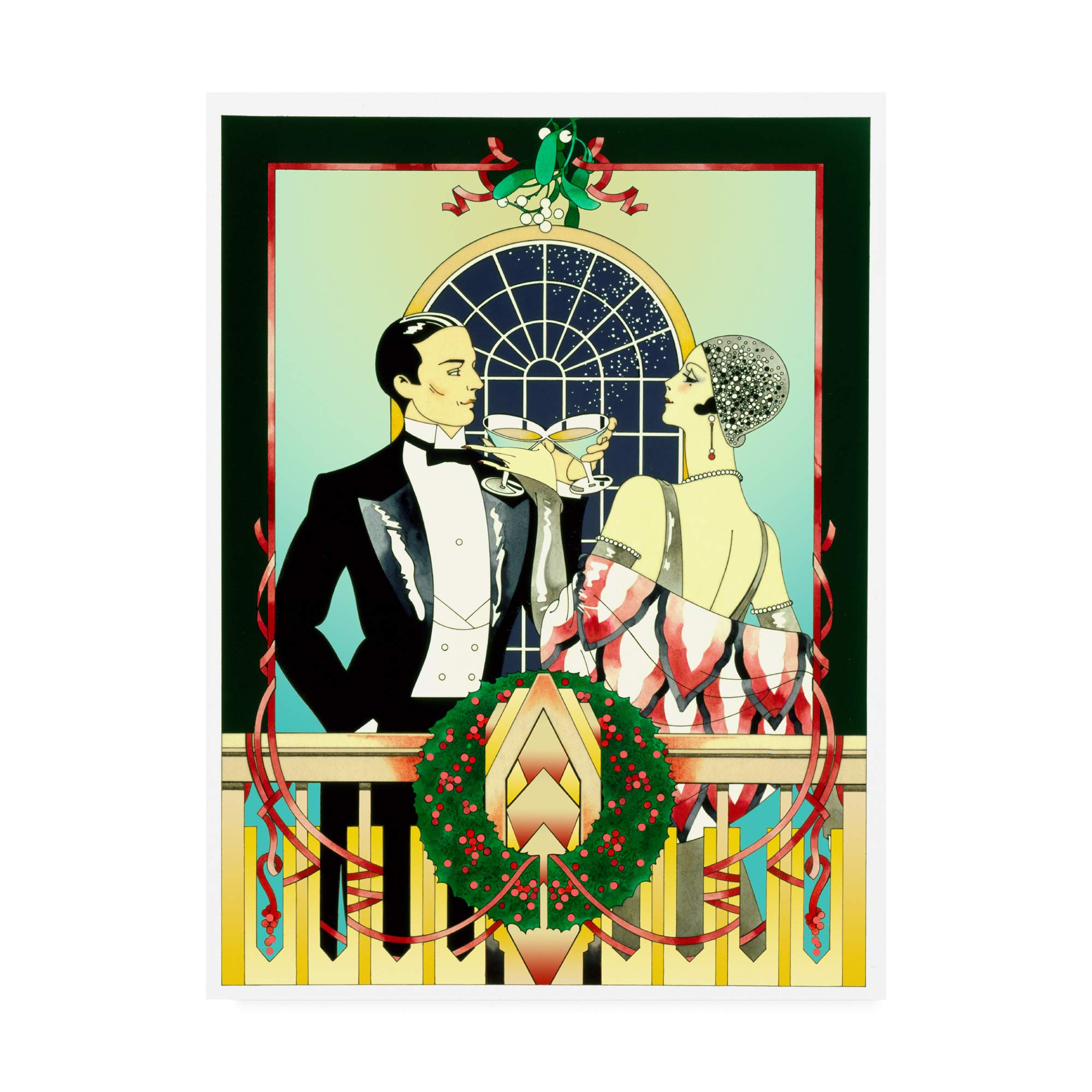 Trademark Fine Art 35x47 Christmas Toast by David Chestnutt - Festive Holiday Wall Decor for Living Room, Office & Gifts