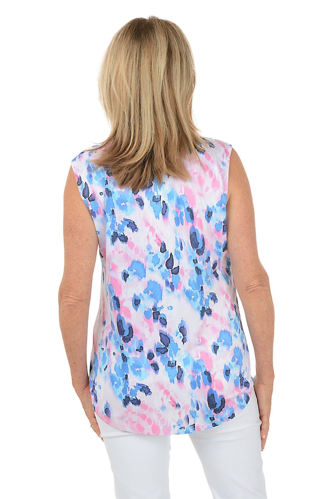UPF50+ Sun Protection Sleeveless Split Neck Top for Women - Lightweight & Breathable Summer Beachwear, Yoga, Outdoor Activities