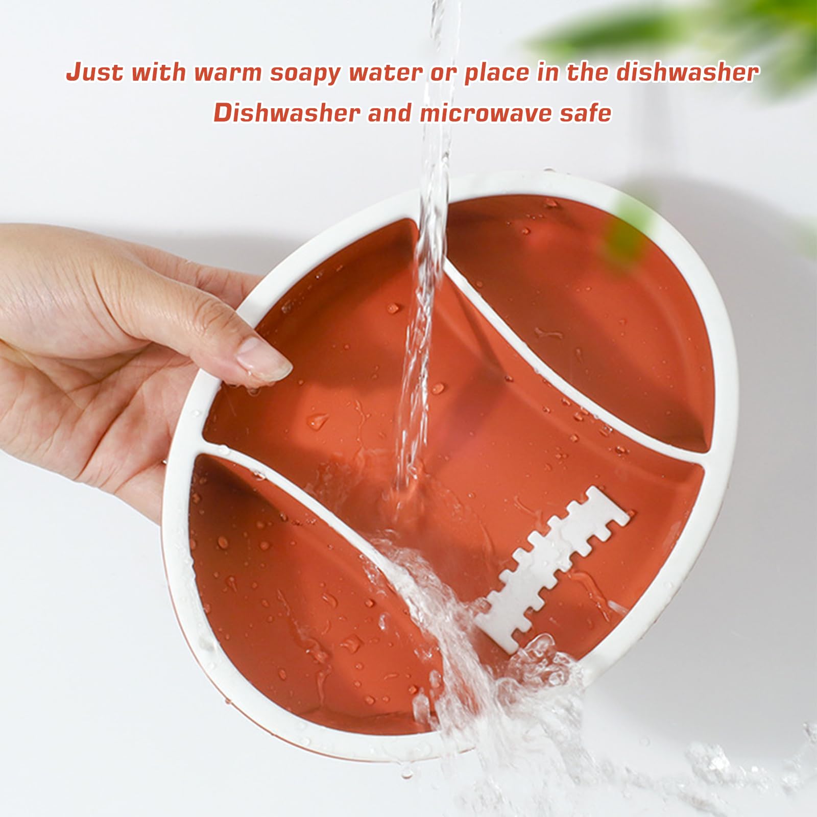 **BPA-Free Silicone Divided Suction Plate for Toddlers – Dishwasher & Microwave Safe Baby Self-Feeding Dish – Perfect for Mealtime, Travel & Daycare**