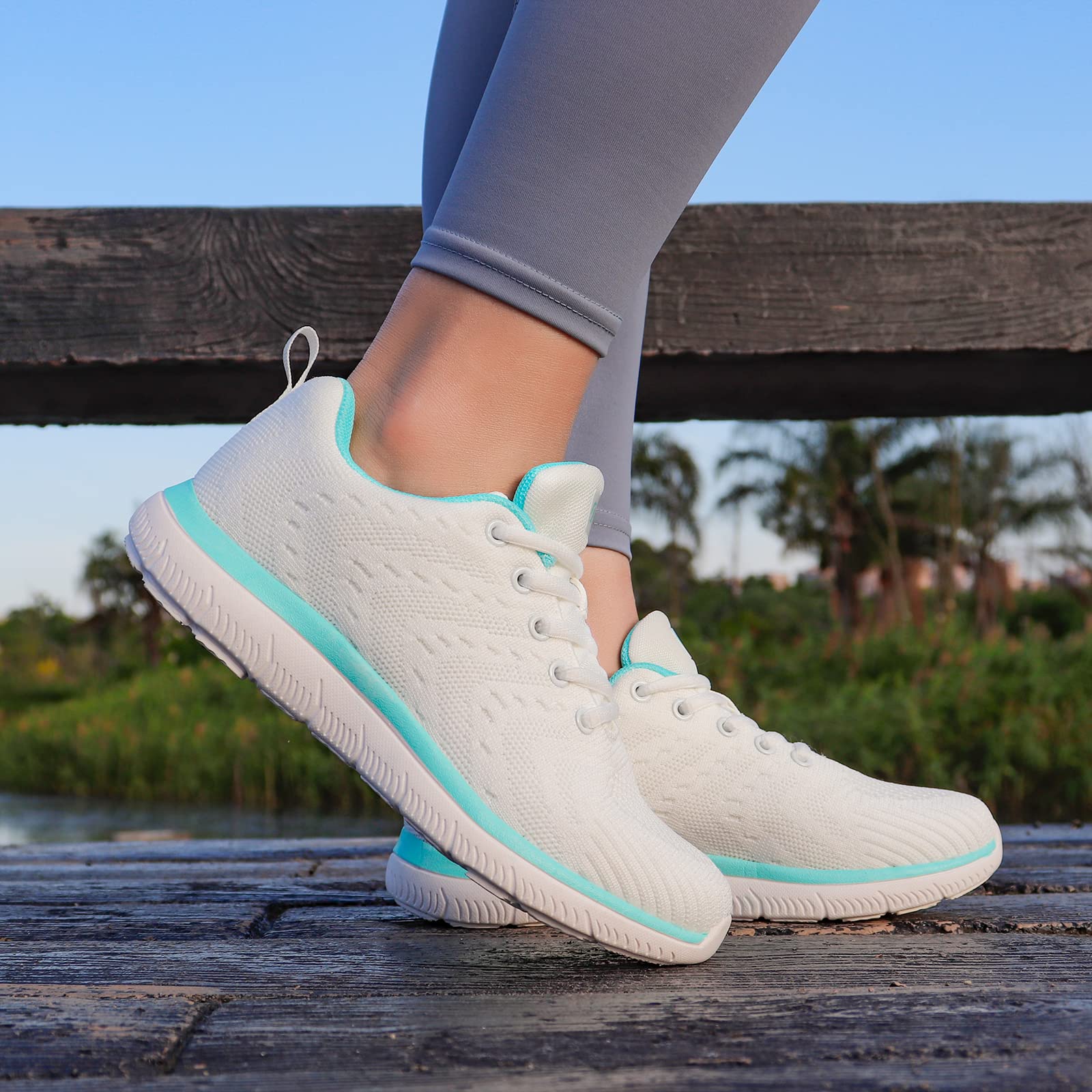 STQ Women's Lightweight Tennis Shoes - Comfortable Walking & Athletic Sneakers for Gym, Workout, Cross Training - Perfect for Running, Fitness & Casual Wear