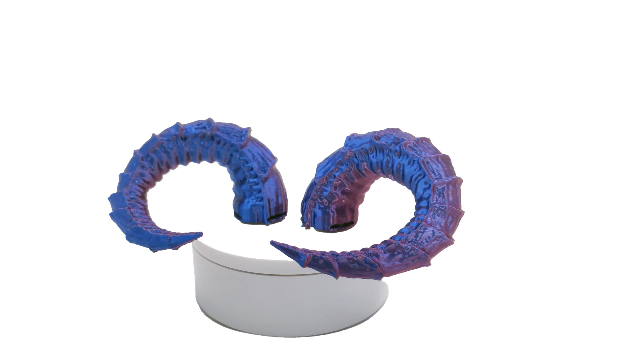 Ram Horn Headset Attachment - Gaming & Streaming Cosplay Accessories, Goat & Bull Horns for Gamers & Streamers (Blue/Purple) - Perfect for Twitch Streaming, YouTube Videos & Anime Conventions