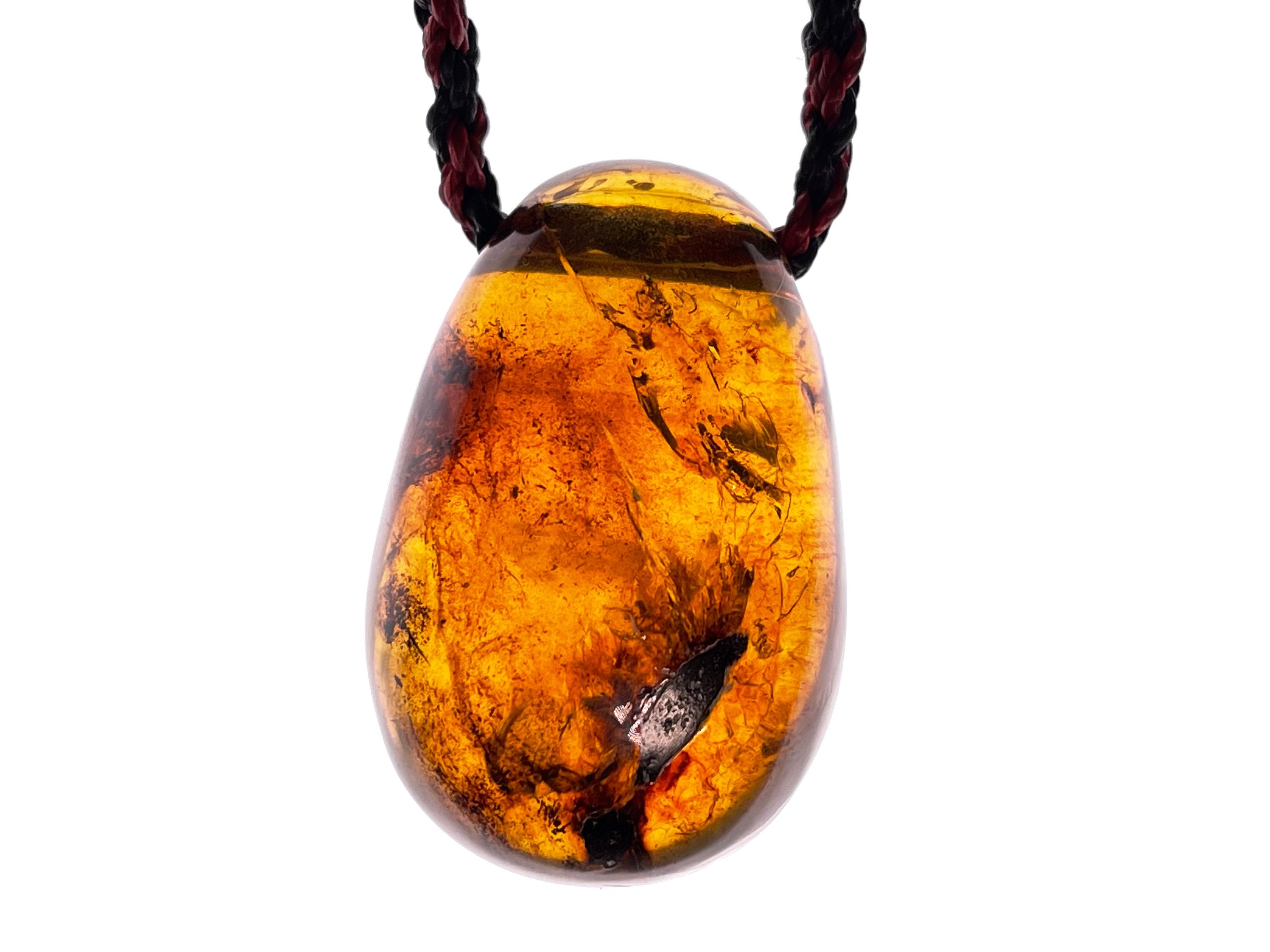 AMBER Crystal Necklace - Handmade Healing Stone Pendant Jewelry for Women, Natural Baltic Amber Gemstone Gift for Energy & Wellness | Perfect for Meditation, Yoga & Spiritual Healing