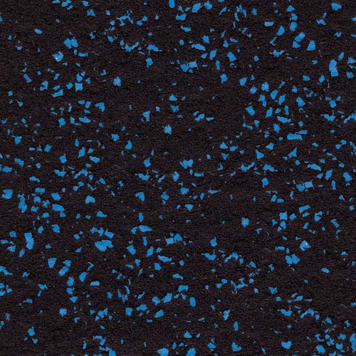 Premium 1-Inch Thick Rubber Gym Floor Mats - Shock Absorbing & Noise Reducing Exercise Tiles - 2'x2' Interlocking Tiles (4 Sq Ft Coverage) - Ideal for Home Gyms, Weight Rooms & Play Areas - 10% Blue Color Option