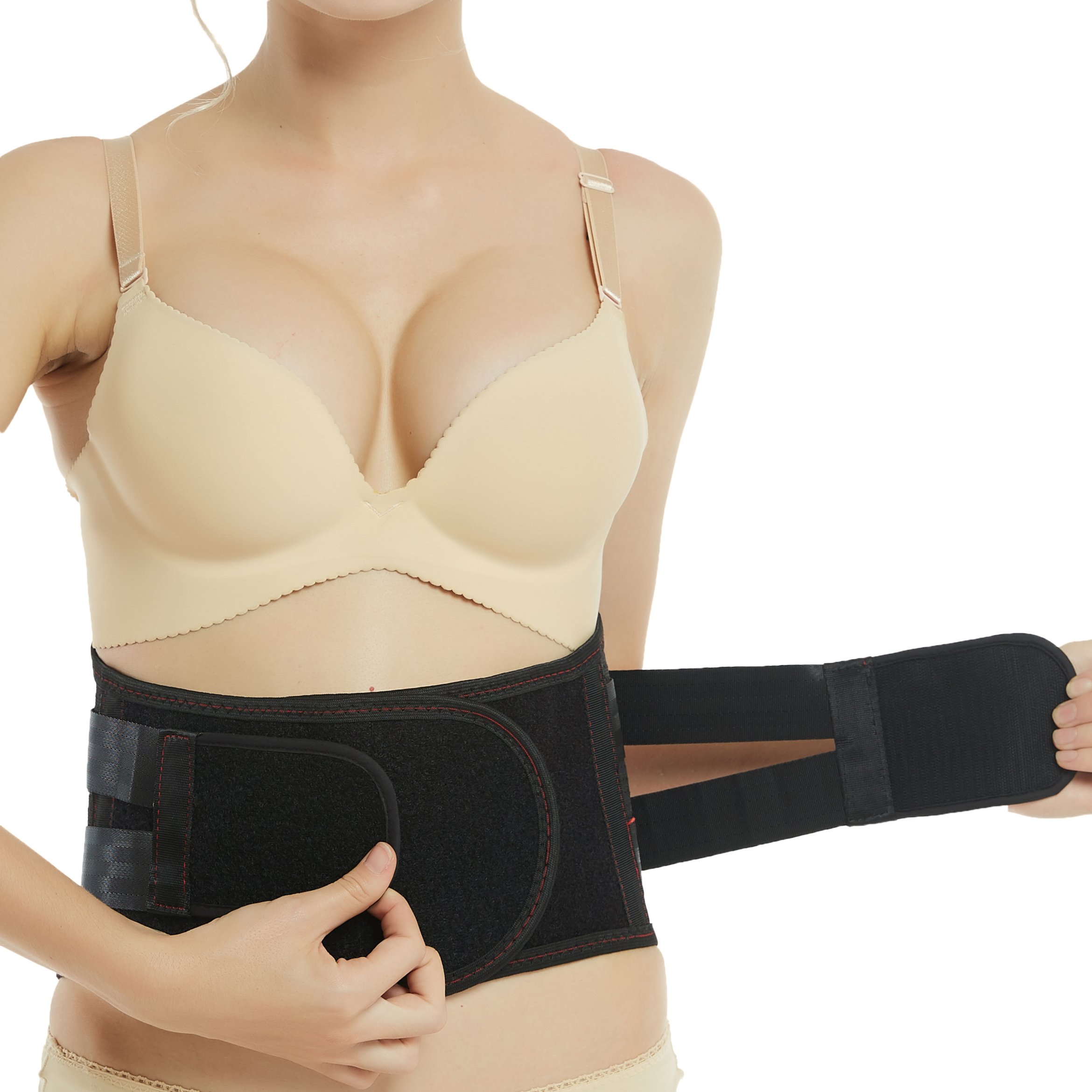 NeoTech Care Back Support Belt - Breathable & Adjustable Lower Back Brace for Men & Women - Double Pull Compression Straps for Pain Relief - Perfect for Workouts, Lifting & Back Pain (Black, Size XL)