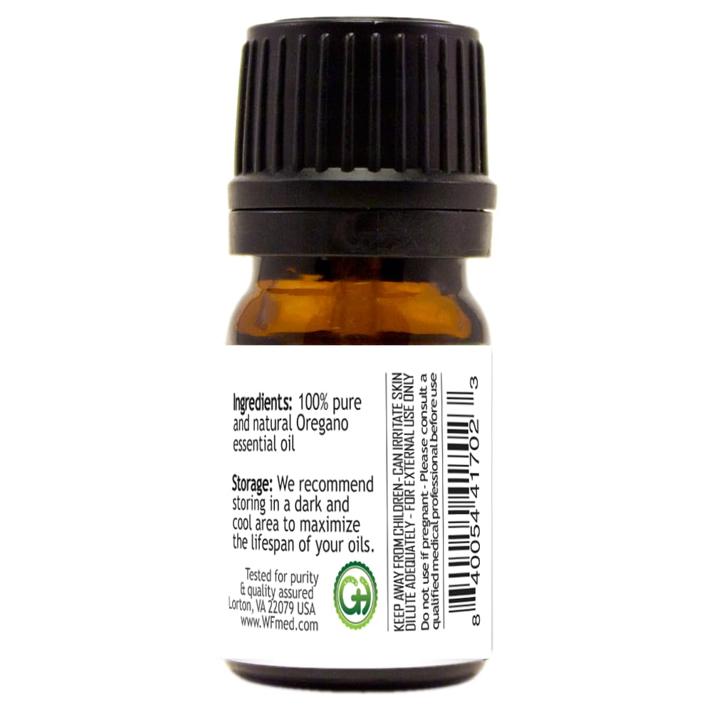 100% Pure Oregano Essential Oil - 5ml (1/6 fl oz) Glass Bottle - Natural Aromatherapy Oil for Diffusers, Massage & DIY Skincare - GreenHealth Brand - Perfect for Home Spa, Stress Relief & Immune Support
