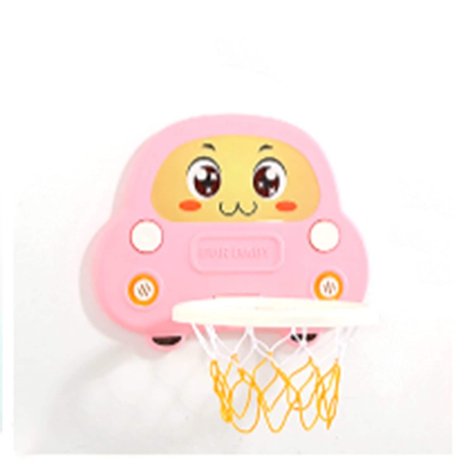 Kids Basketball Hoop - Foldable Indoor Basketball Hoop with Suction Cups for Toddlers & Children | Pink Color | Perfect for Bedroom Play, Birthday Gifts & Early Sports Training