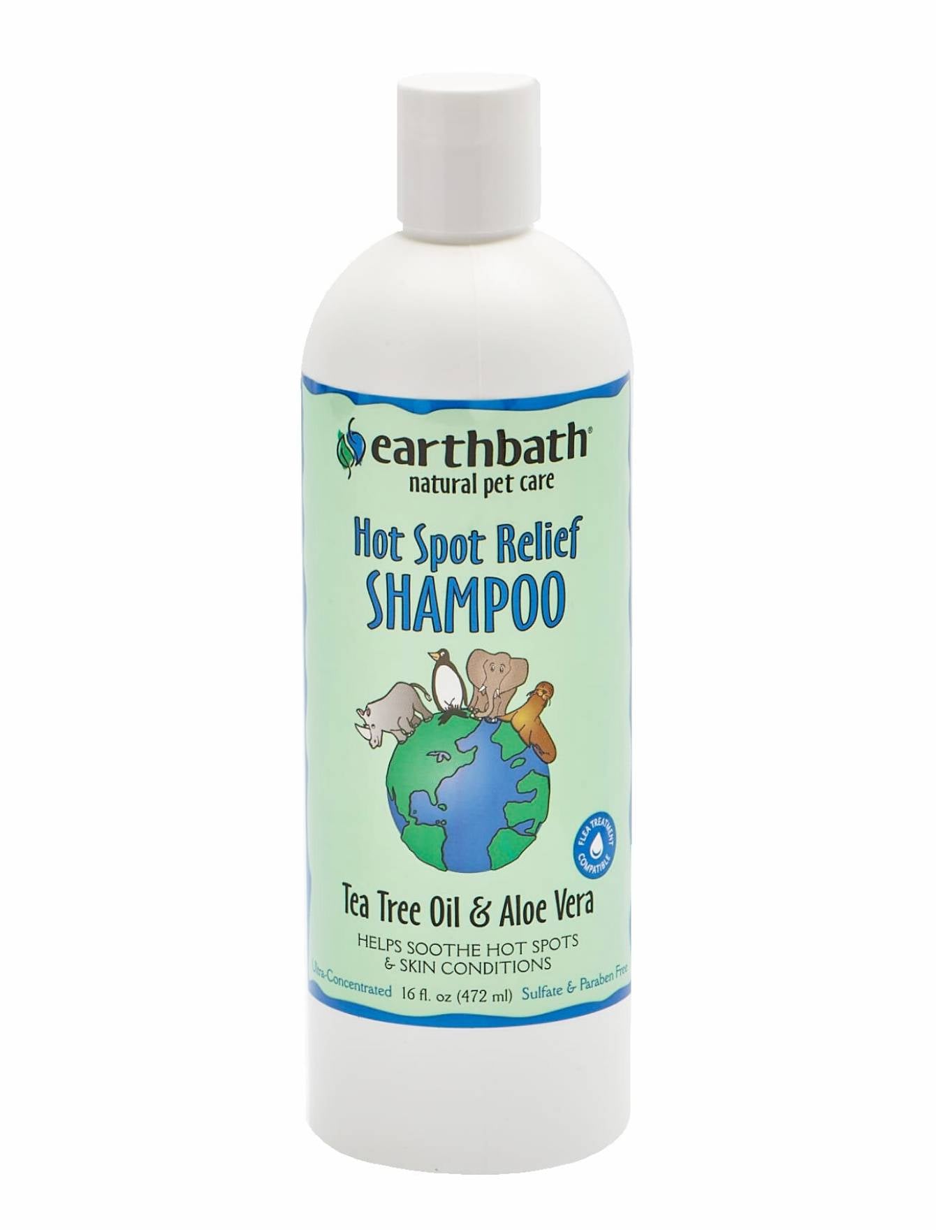 Earthbath Tea Tree & Aloe Vera Pet Shampoo for Dogs & Cats - 16oz & 1 Gallon Sizes - Soothes Itchy Skin & Promotes Healthy Coat - Perfect for Bath Time & Grooming Routine