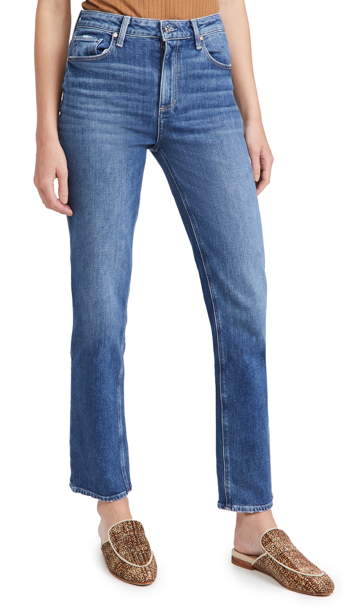 PAIGE Women's Stella Straight Leg Jeans - High Waist Denim Pants for Casual & Work Wear | Perfect for Office, Travel & Everyday Outfits