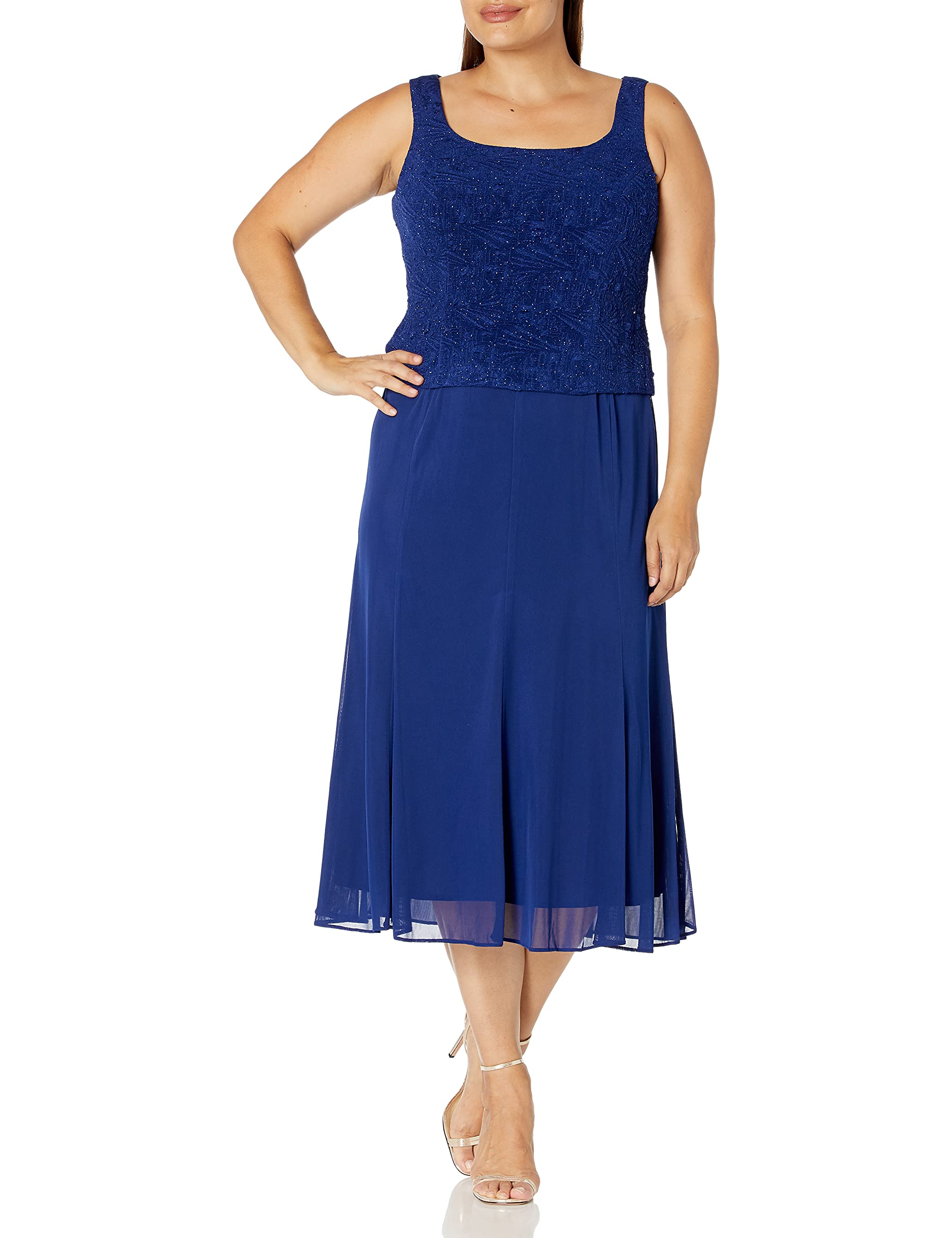 Alex Evenings Women's Tea Length Jacket Dress for Weddings & Formal Events - Petite & Regular Sizes - Elegant Cocktail Attire for Bridal Showers, Evening Parties & Special Occasions