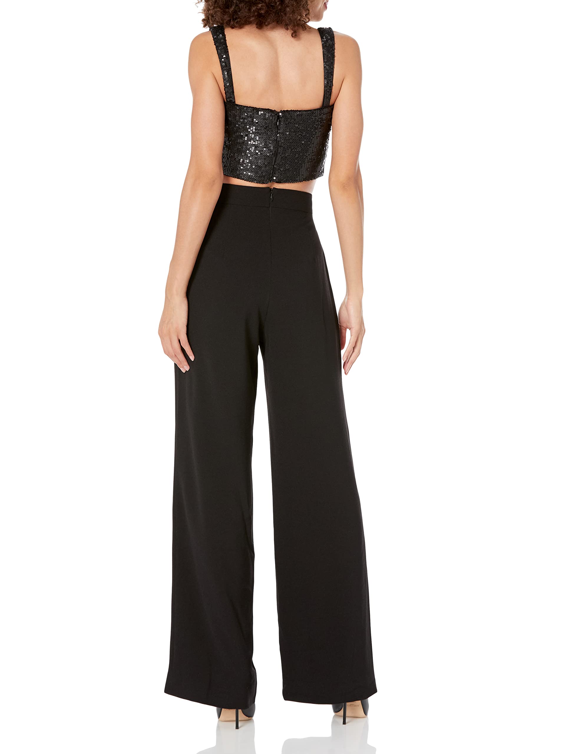 Dress the Population Women's Olivia Sequin Two-Piece Set - Sparkly Party Outfit for Cocktail Dresses, Night Out, and Special Occasions