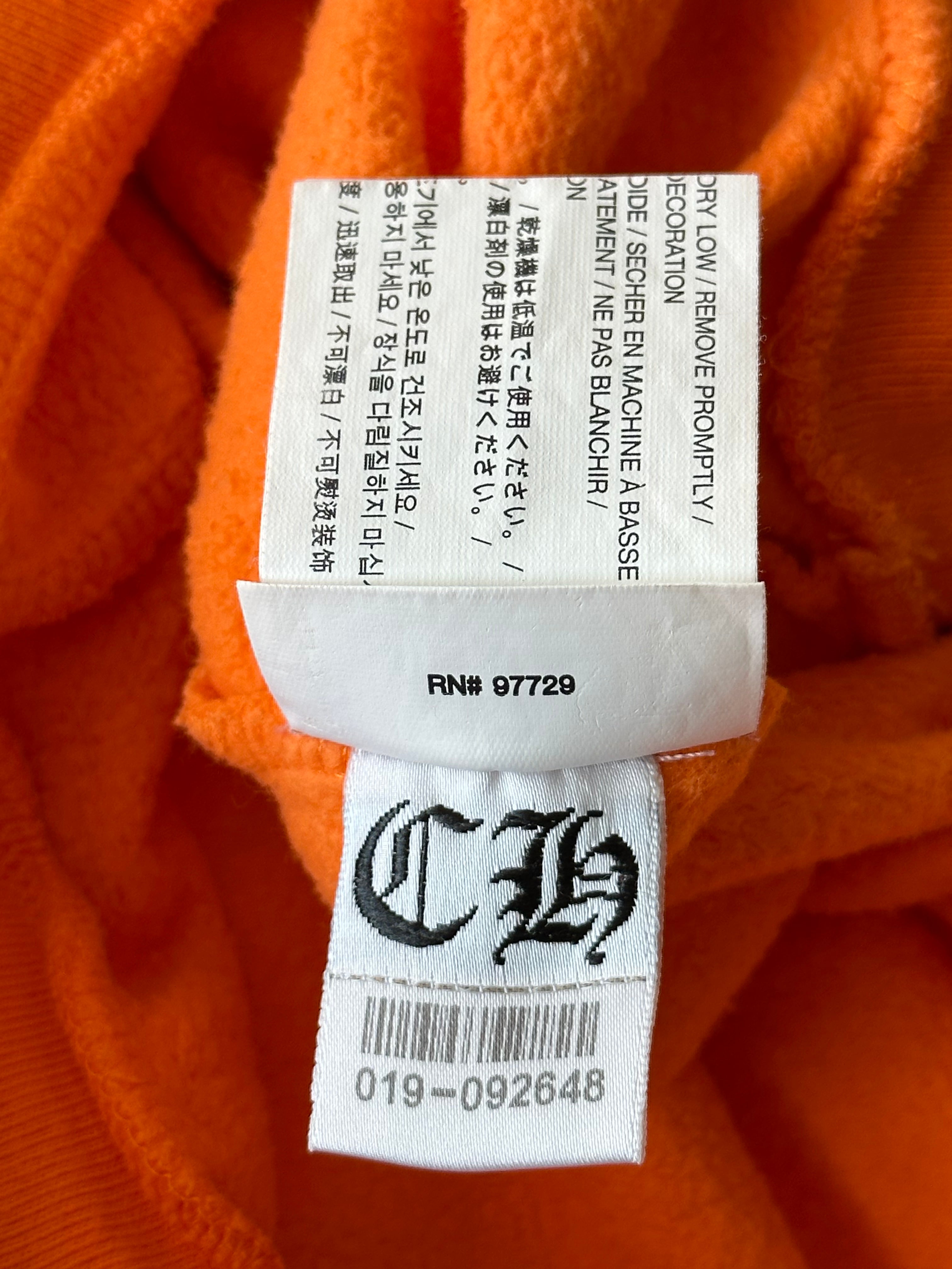 Chrome Hearts Off White Orange & Black Scroll Logo Hoodie - Stylish Streetwear for Men & Women | Perfect for Casual Outfits, Urban Fashion & Everyday Wear