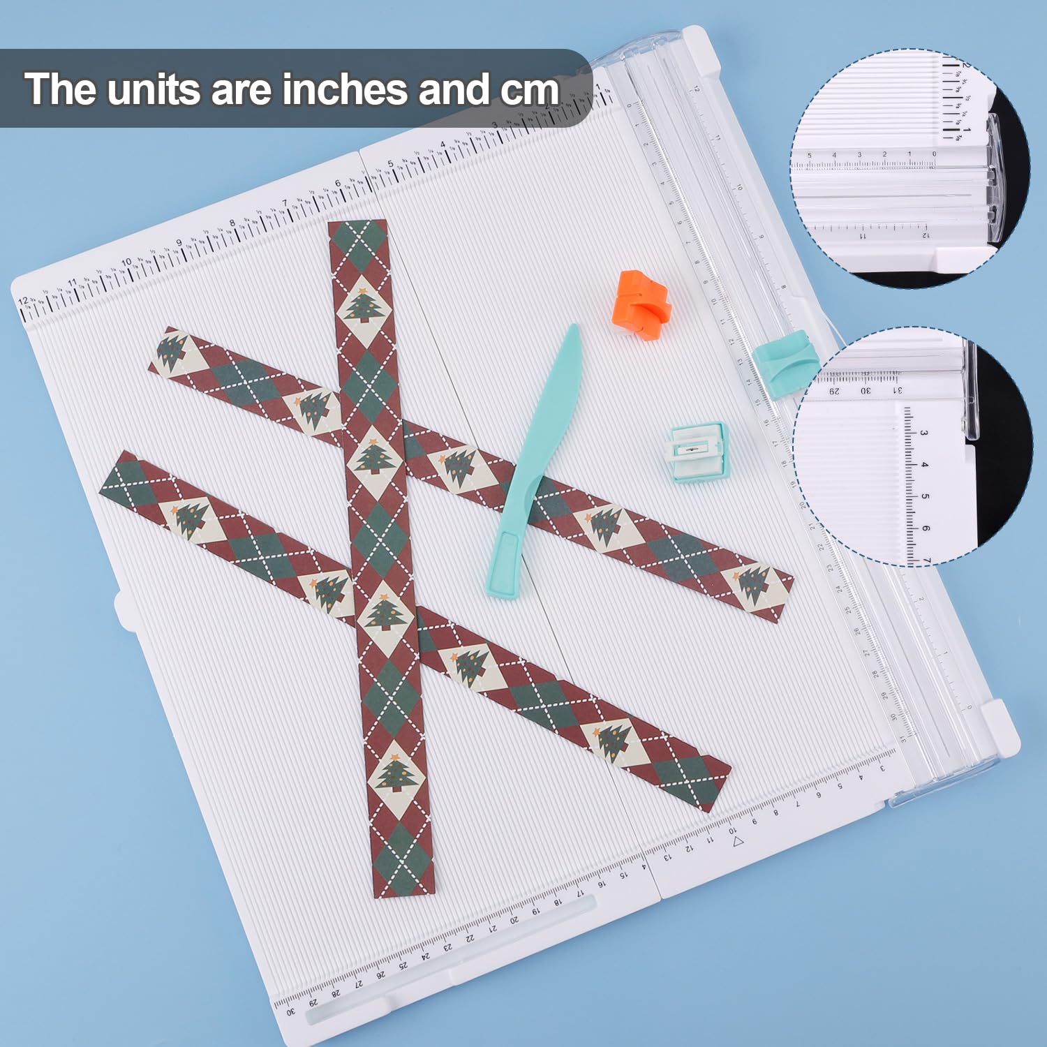 Plastic Scoring Board & Paper Trimmer - Precision Card Making Tool for DIY Crafts, Holiday Wrapping, and Scrapbooking | Perfect for Gift Wrapping, Card Design, and Paper Craft Projects