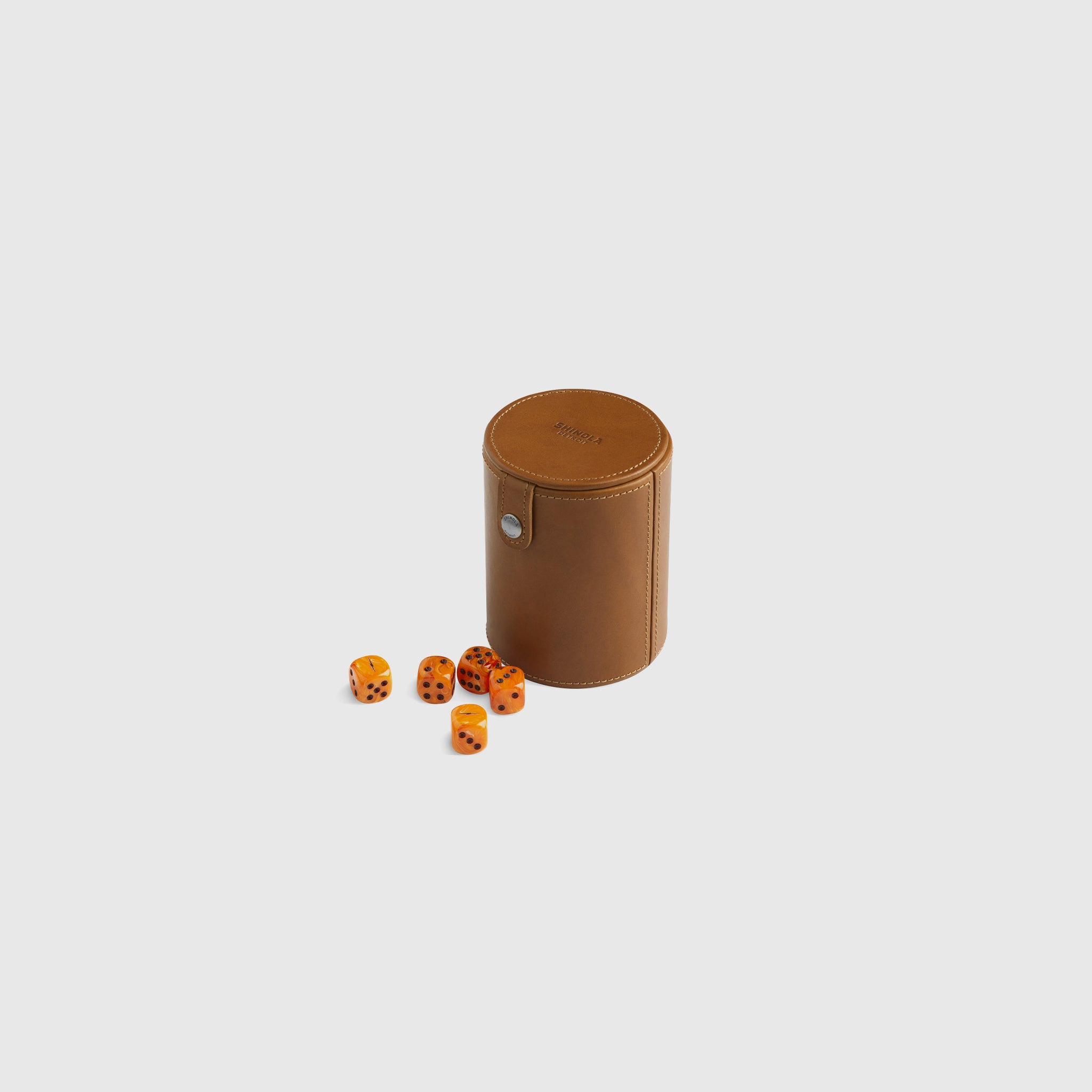 Premium Leather Dice Cup with 5 Polyhedral Dice Set - Perfect for Dungeons & Dragons, Board Games & Casino Night Entertainment