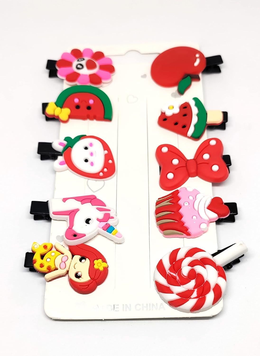 Rubela Girls Hair Clips - Cute Fruit & Unicorn Princess Hair Accessories for Kids, Toddlers & Teens - Perfect for School, Parties & Everyday Wear