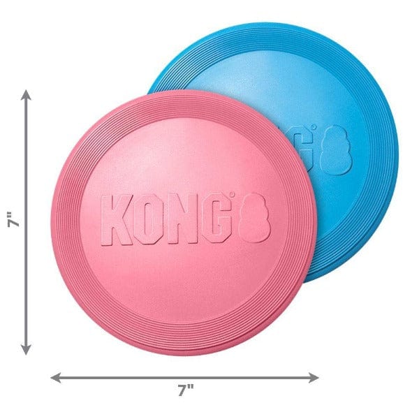 KONG Puppy Flyer Dog Toy - Durable Fetch & Chew Toy for Small Dogs - Perfect for Outdoor Play & Training