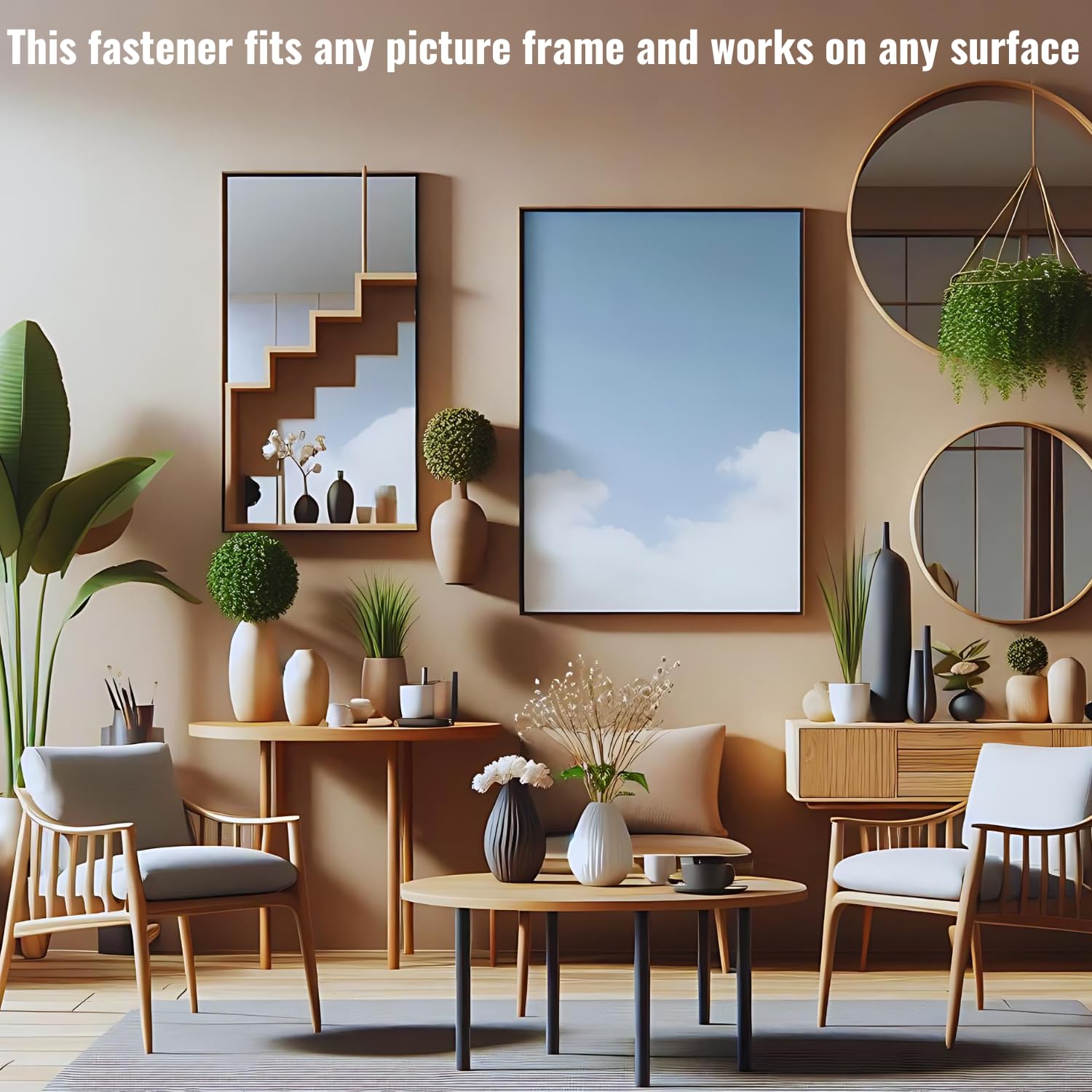 225-Piece Picture Hanging Kit with Easy Level Ruler, 2 Hammers & Wall Hanging Hardware - Perfect for Frames, Mirrors & Home Decor Installation