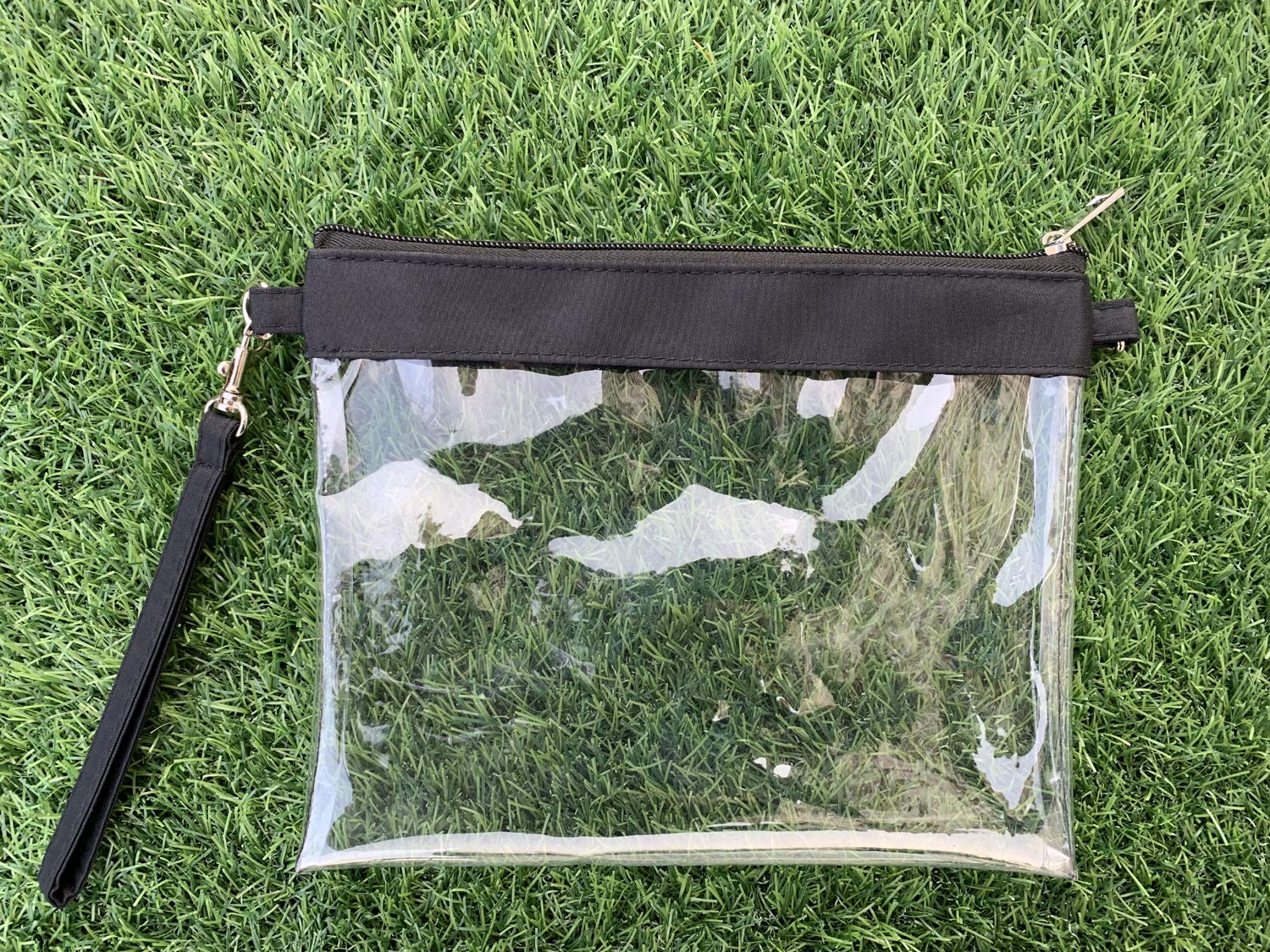 KOSTOO Clear Crossbody Purse & Gym Tote Bag - Waterproof Zippered Transparent Toiletry Bag for Women | Adjustable Shoulder Strap & Wrist Loop | Perfect for Work, Travel, Sports Games & Beach Essentials