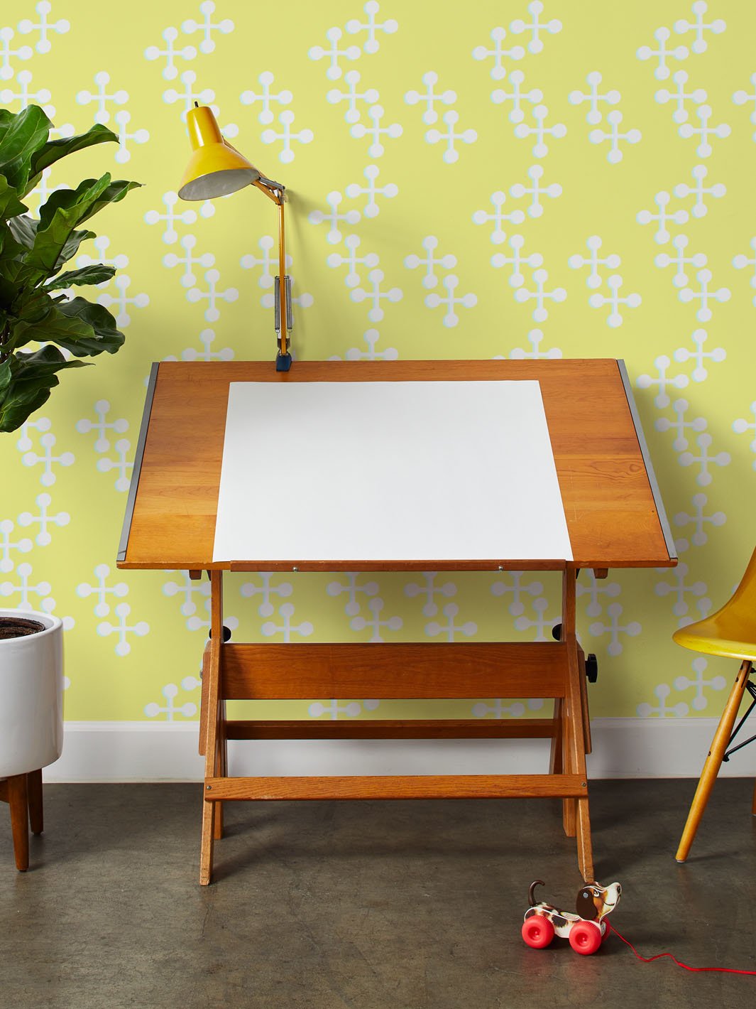 Fisher Price™ Yellow & White Two-Tone Wallpaper - Perfect for Nursery, Kids' Room & Playroom Decor
