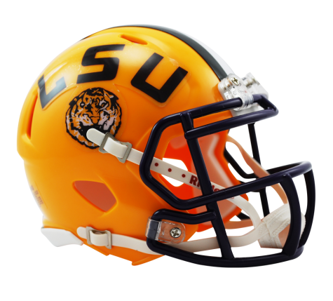 LSU Tigers Riddell Speed Authentic Mini Football Helmet - Collectible NCAA Memorabilia for Fans, Display, and Gifts